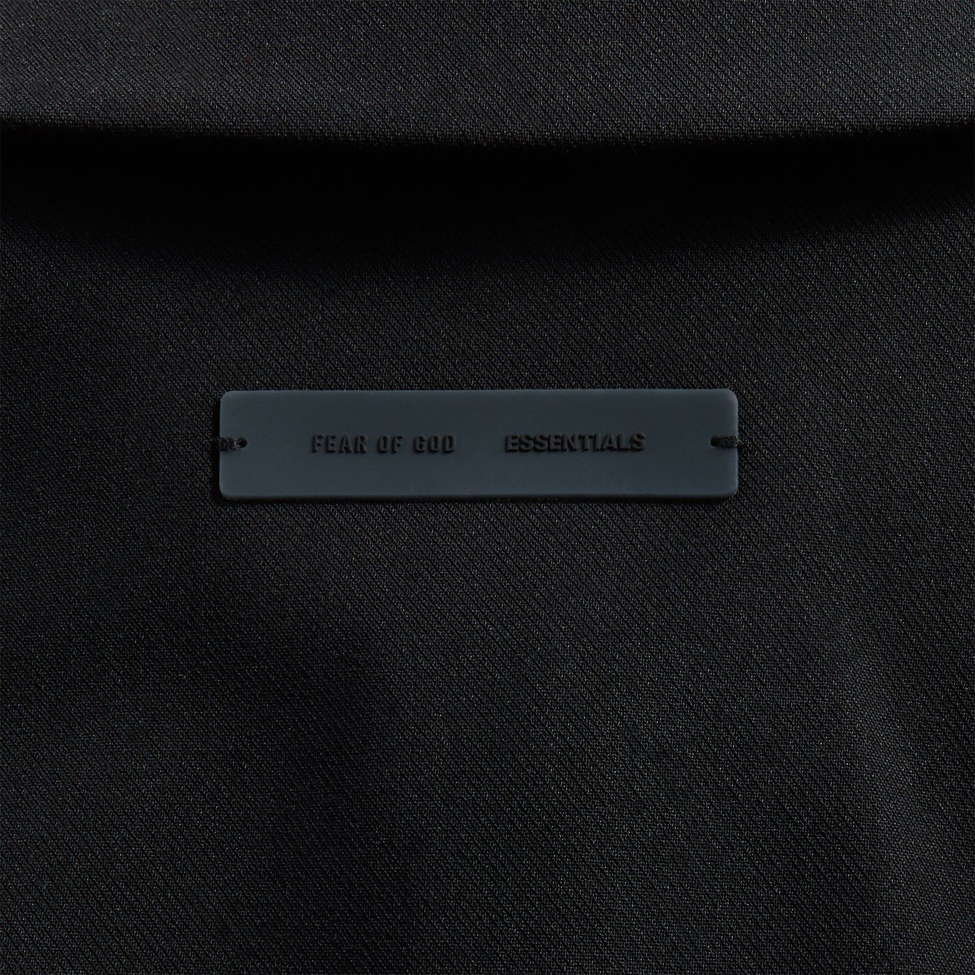 Essentials Bonded Canvas ZipinUp Jacket in Jet Black