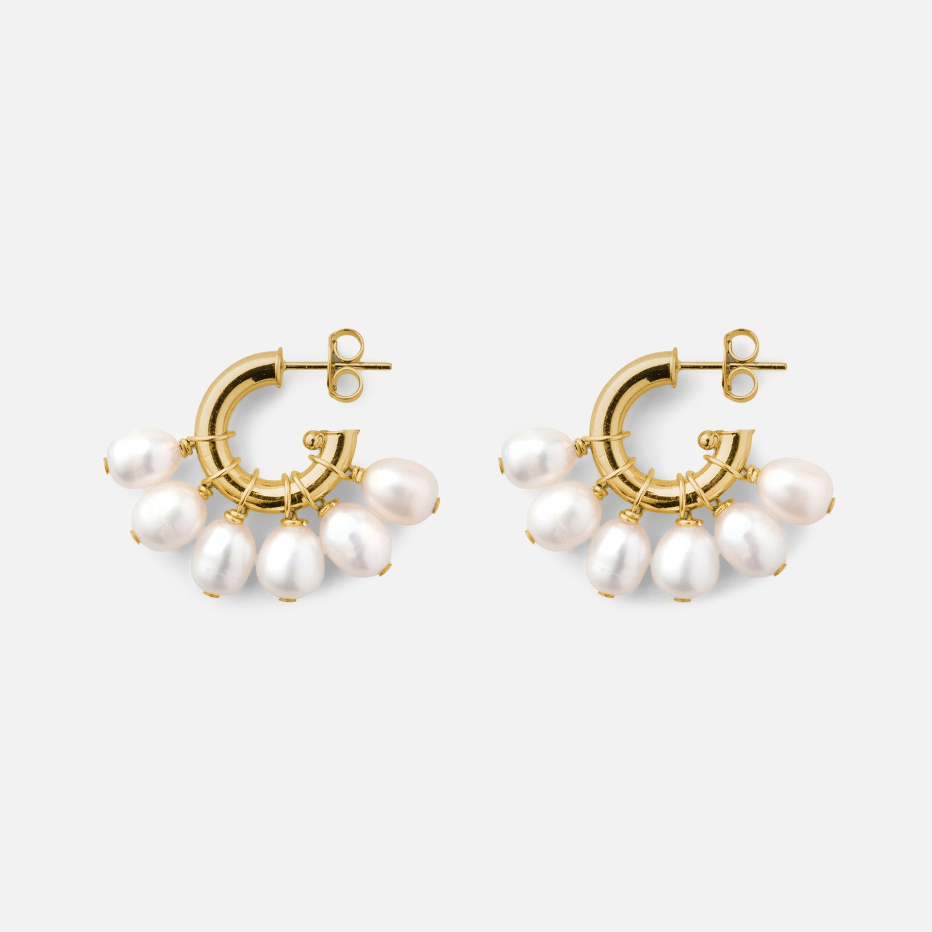 Eliou Calvin Earrings - Gold / Pearl