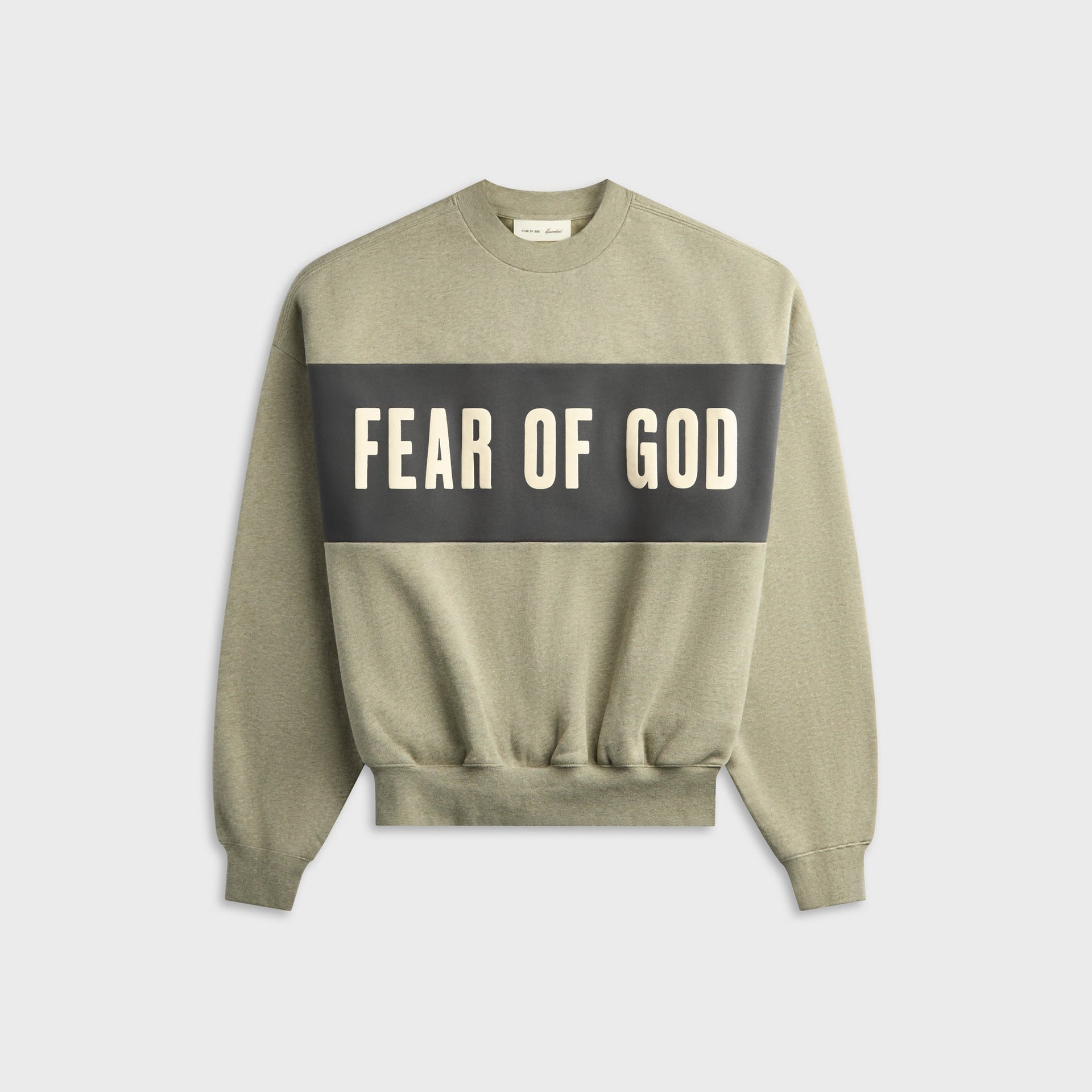 Essentials Cropped Relaxed Paneled Sweatshirt - Seal Heather / Iron Grey