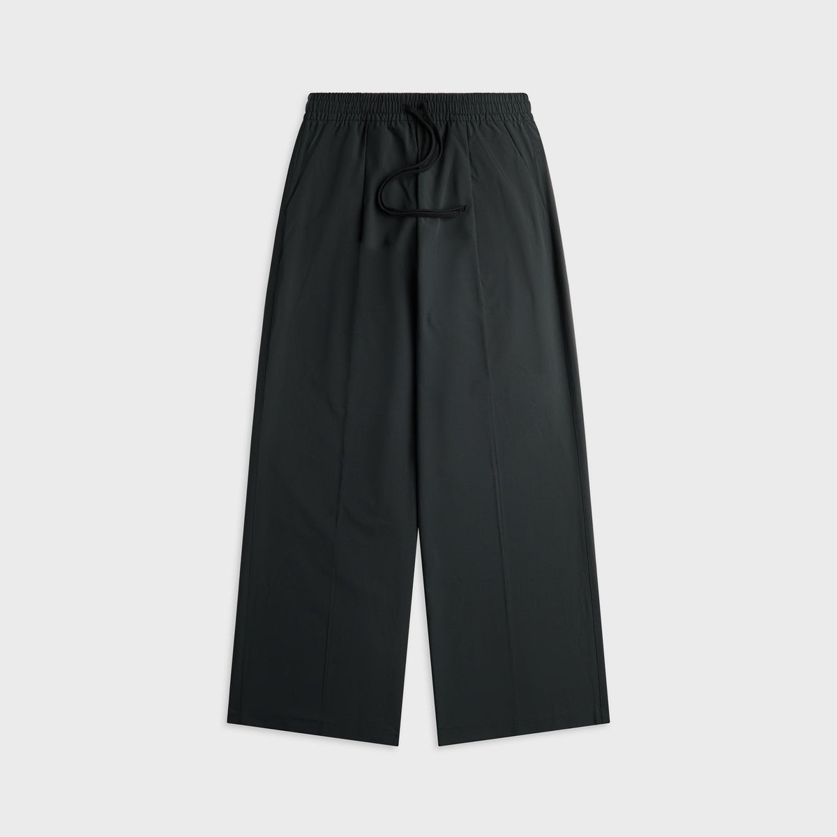 Essentials Silk Blend Pleat Front Drawstring Pant - Vintage Black