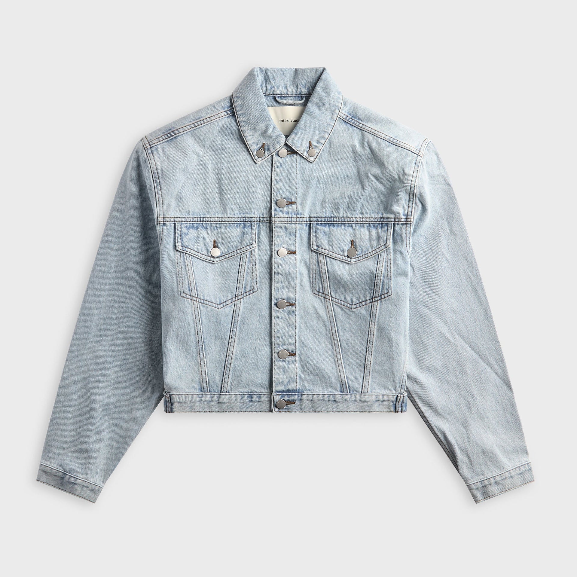 Entire Studios Shrunken Denim Jacket - Old Blue