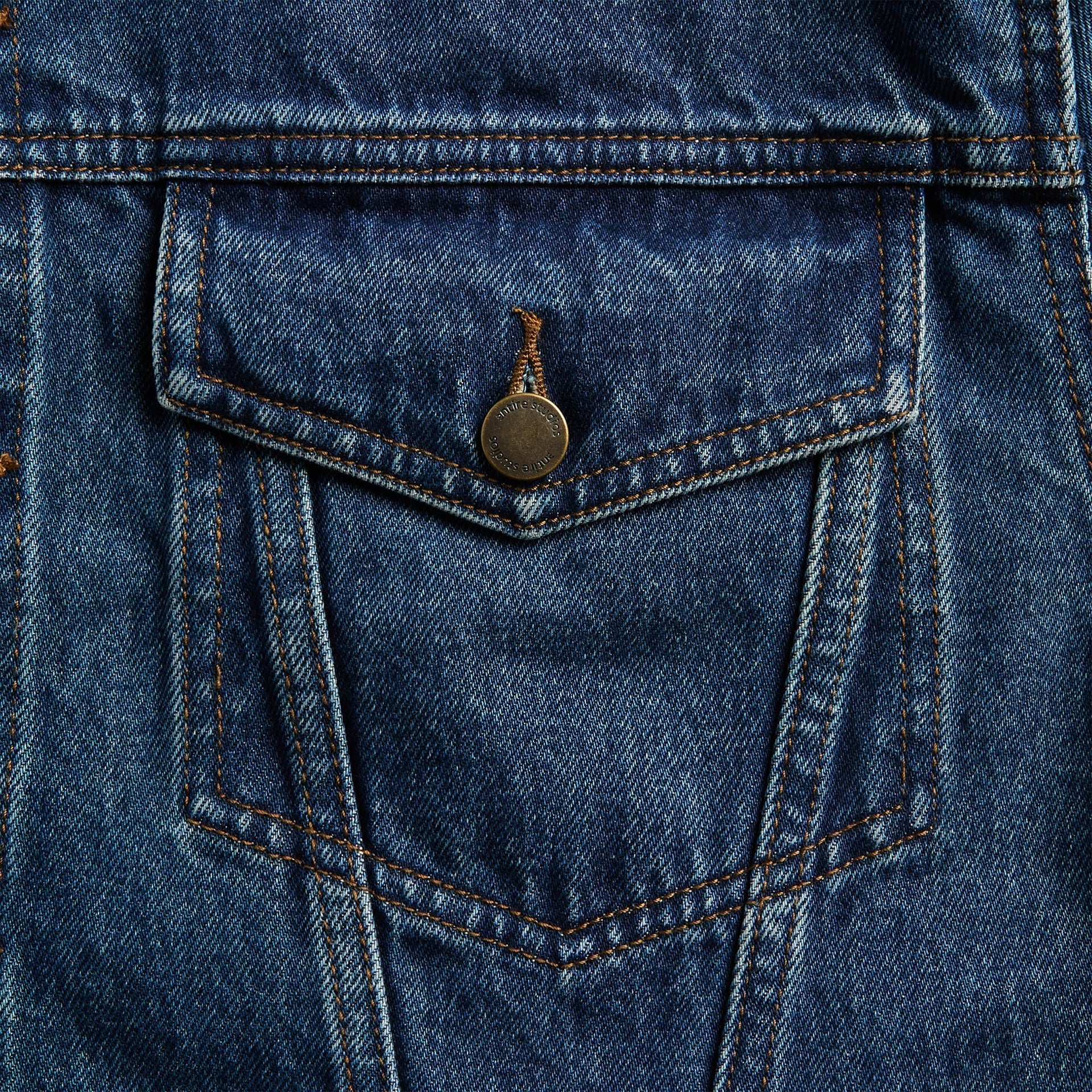 Entire Studios Shrunken Denim Jacket - River Wash