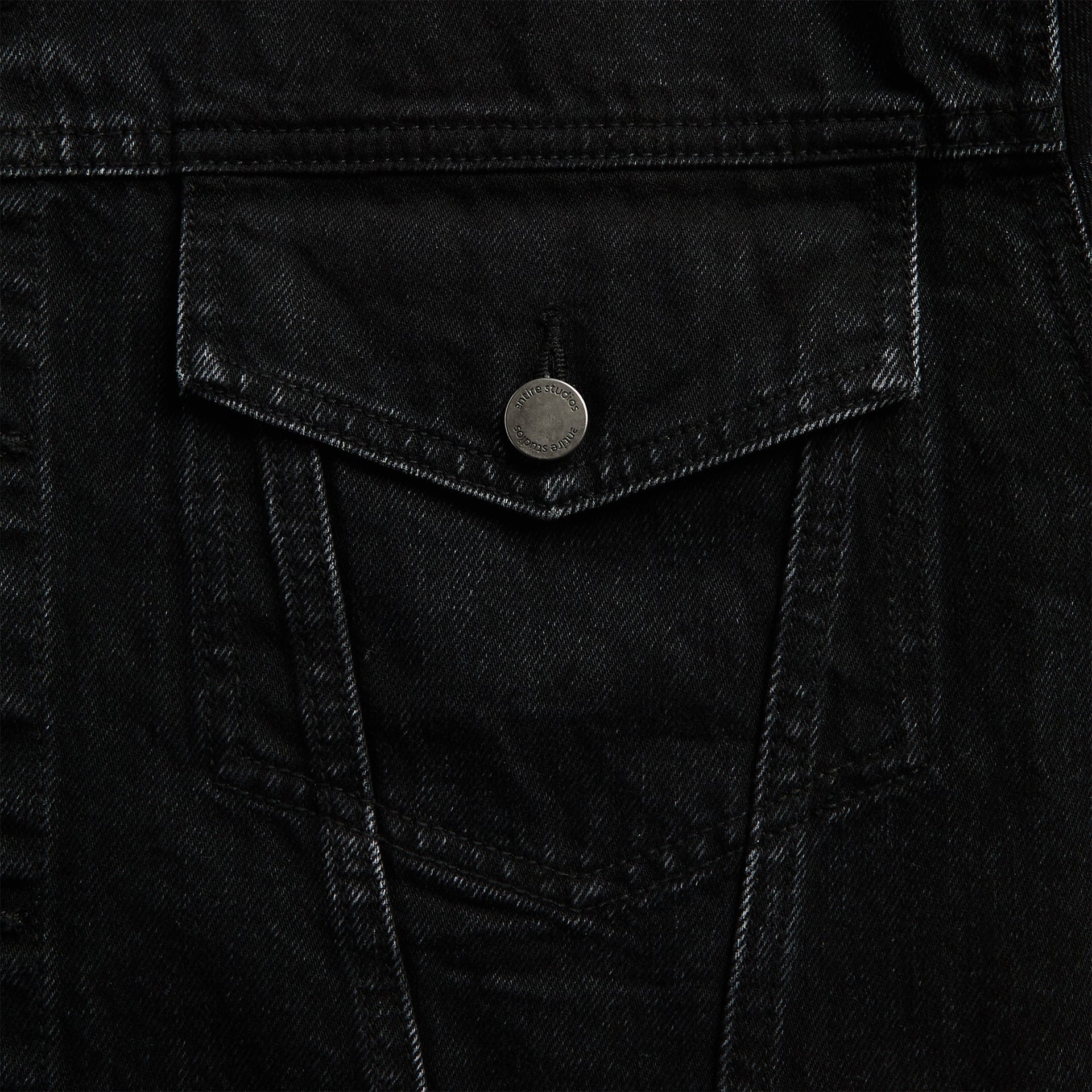 Entire Studios Shrunken Denim Jacket - Magnetite