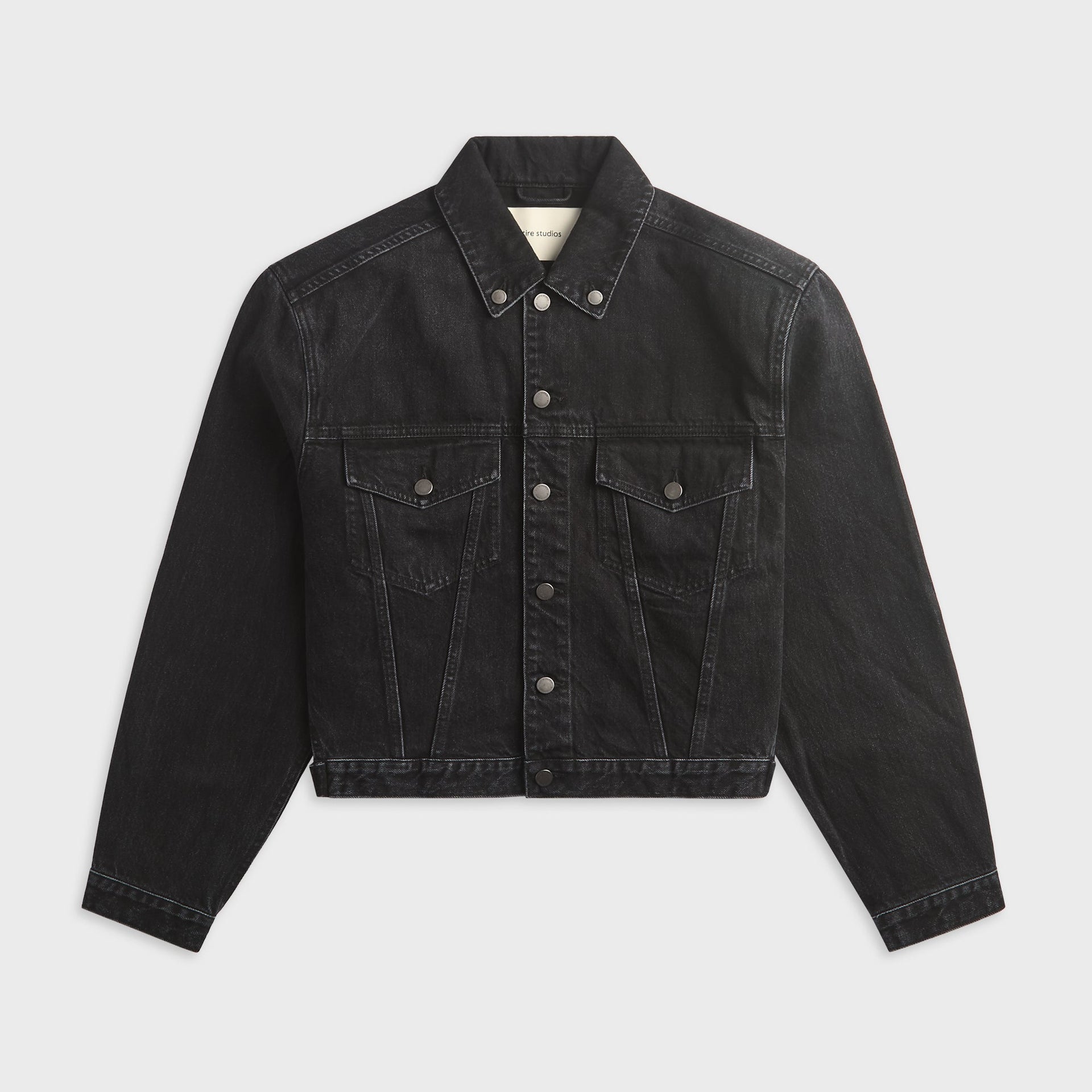 Entire Studios Shrunken Denim Jacket - Magnetite