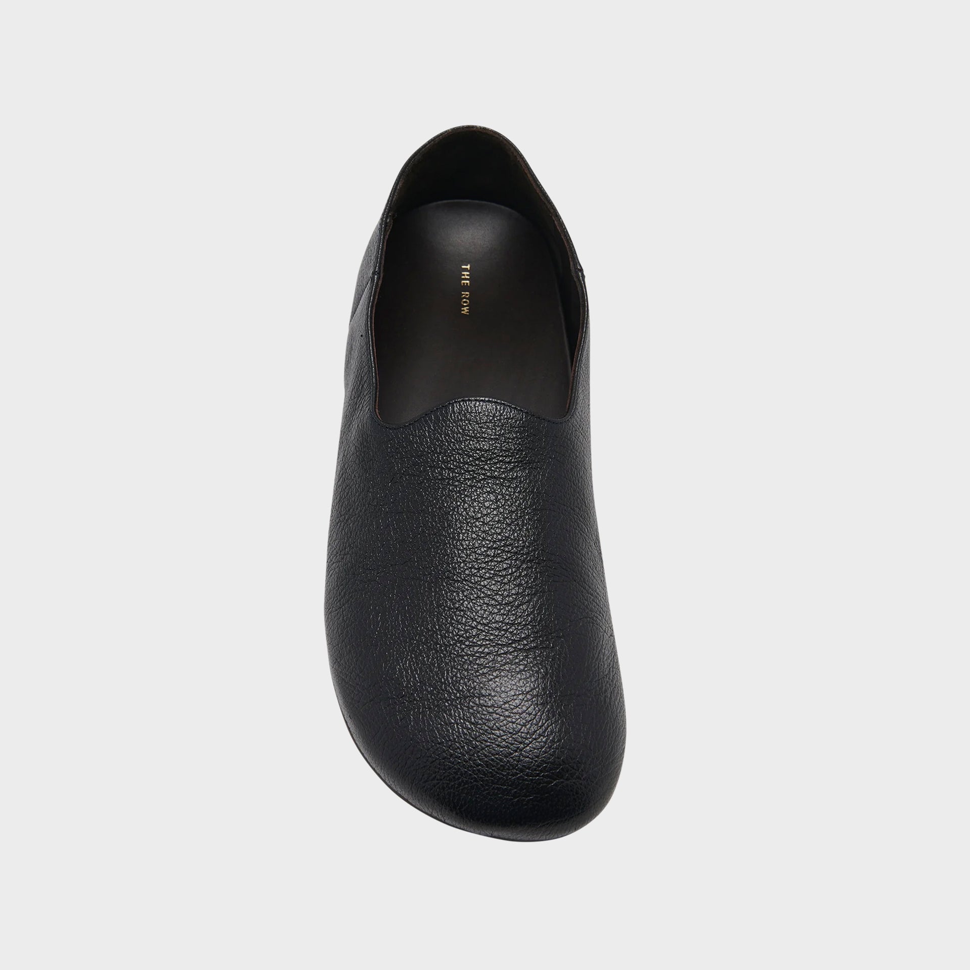 The Row Hugh Slip On Grainy Calfskin - Black
