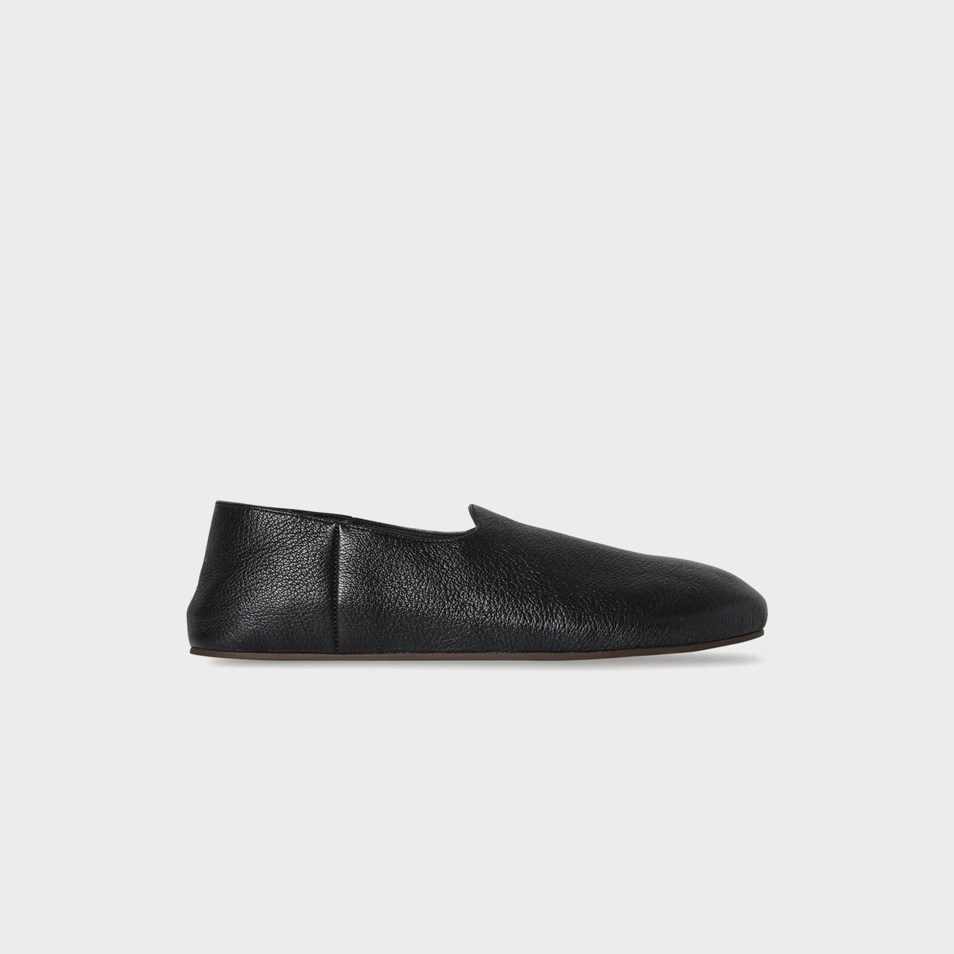 The Row Hugh Slip On Grainy Calfskin - Black