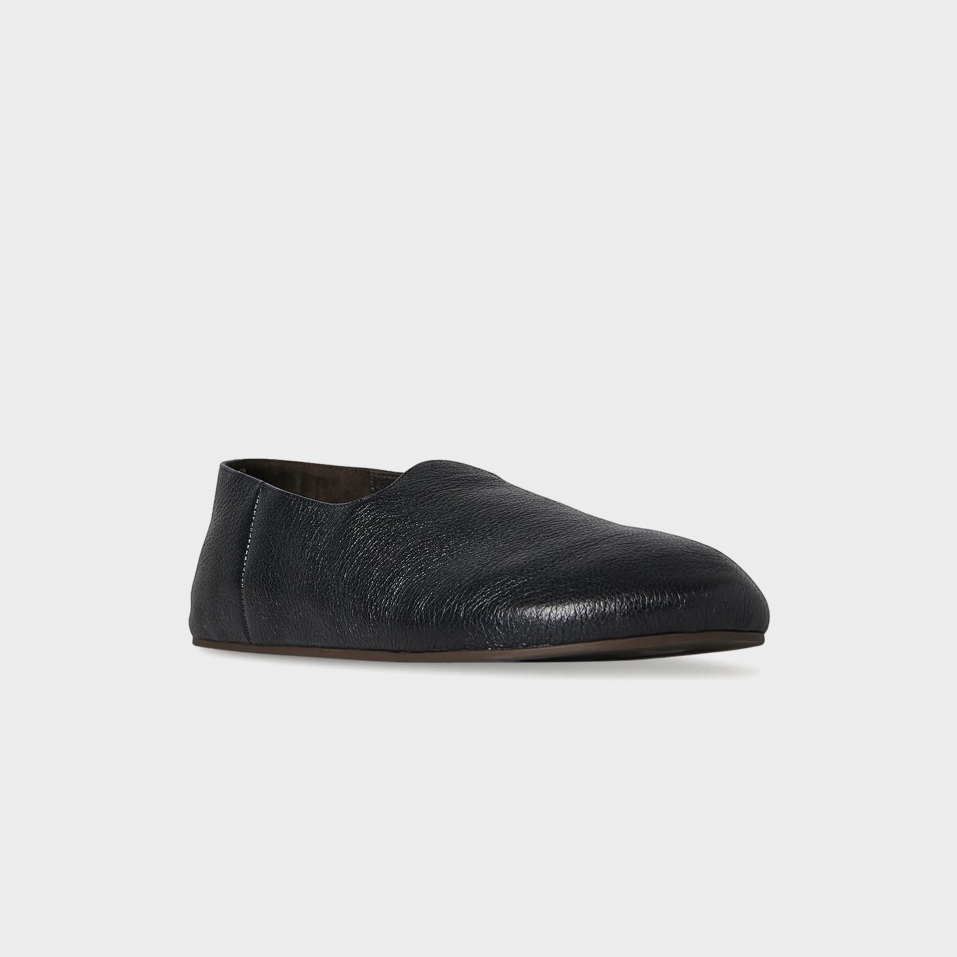 The Row Hugh Slip On Grainy Calfskin - Black