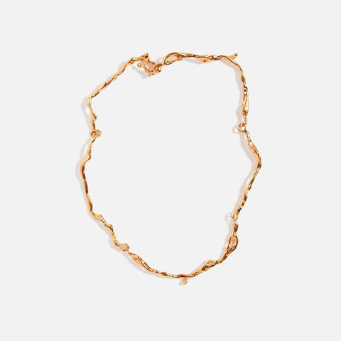 Faris Drip Collar Necklace in 14K Gold-Plated - Bronze