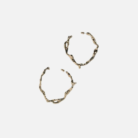 Faris Drip Hoop Earrings in 14K Gold-Plated - Bronze