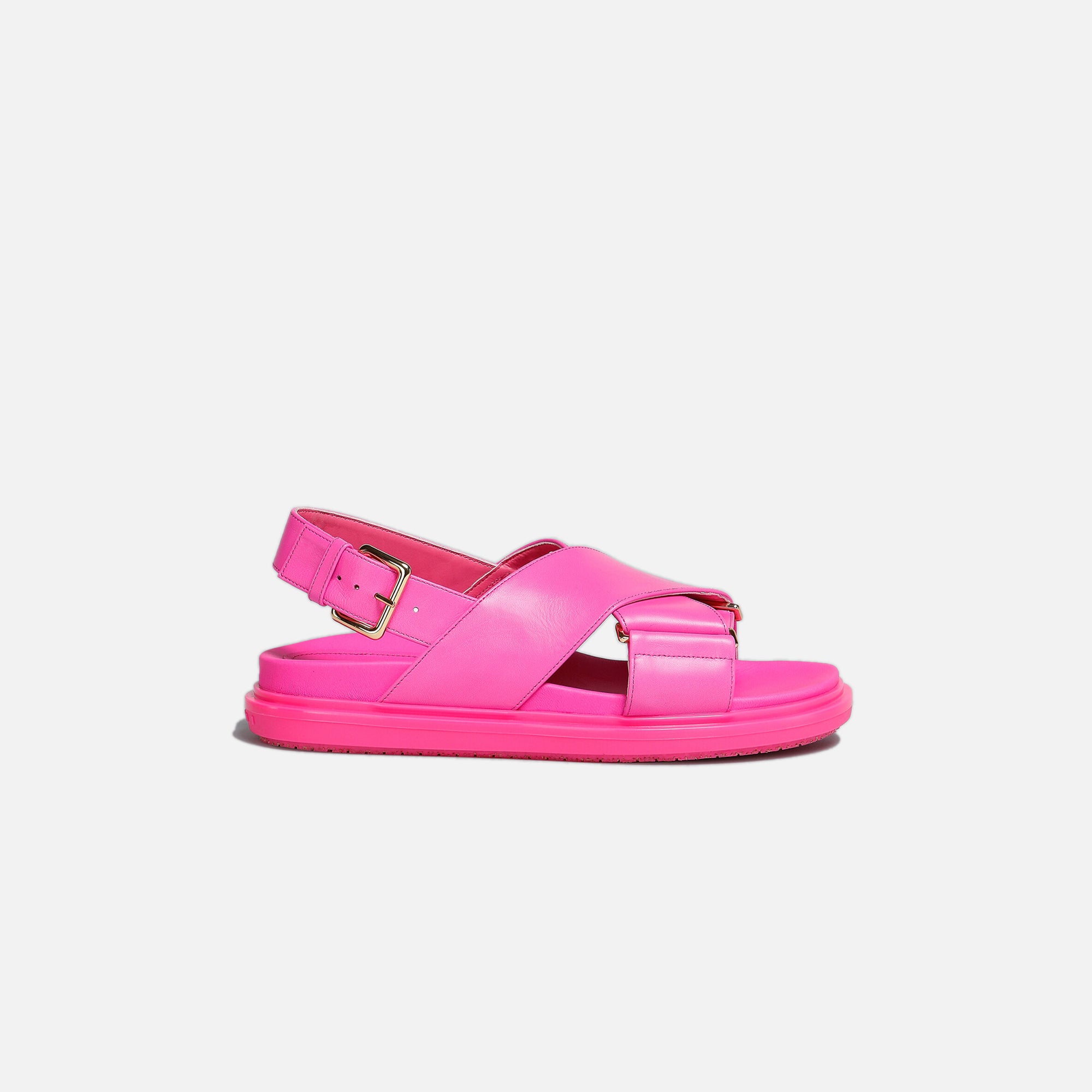 Marni Crisscross Fussbett Sandal Fuchsia Kith Europe