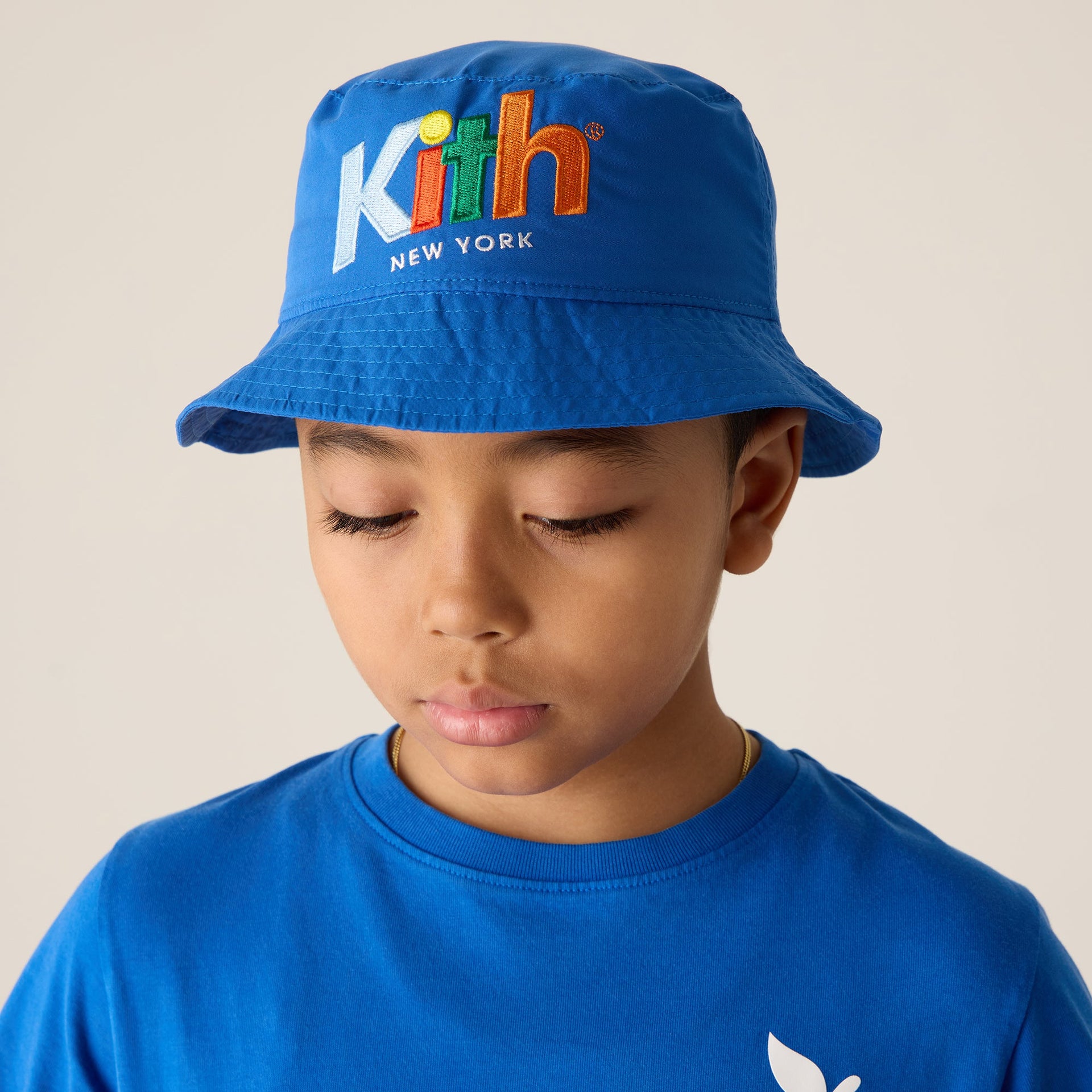Kith Kids Retro Kai Swim Impact Bucket Hat - Marina