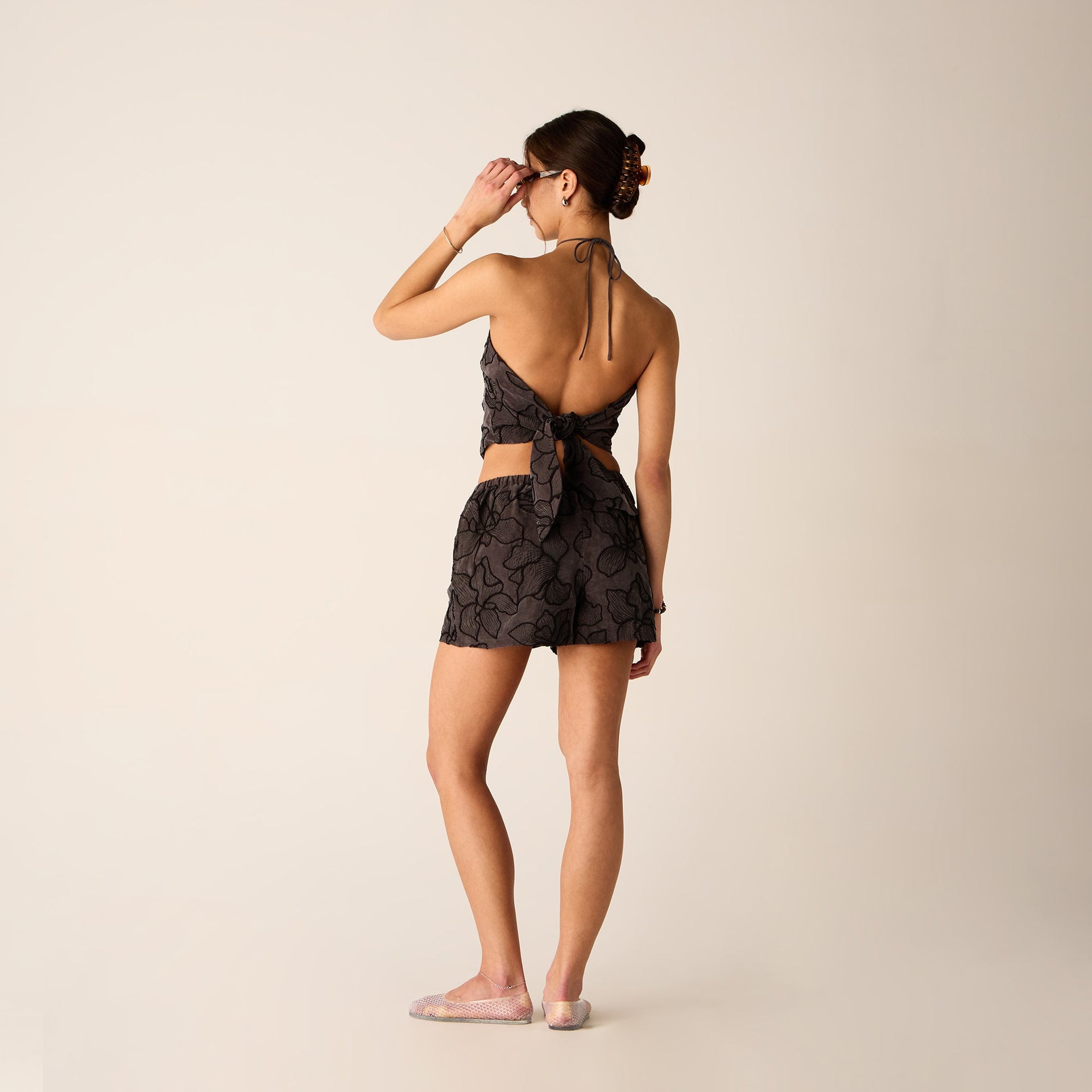 Kith Women Kumi Floral Embroidered Halter - Incognito