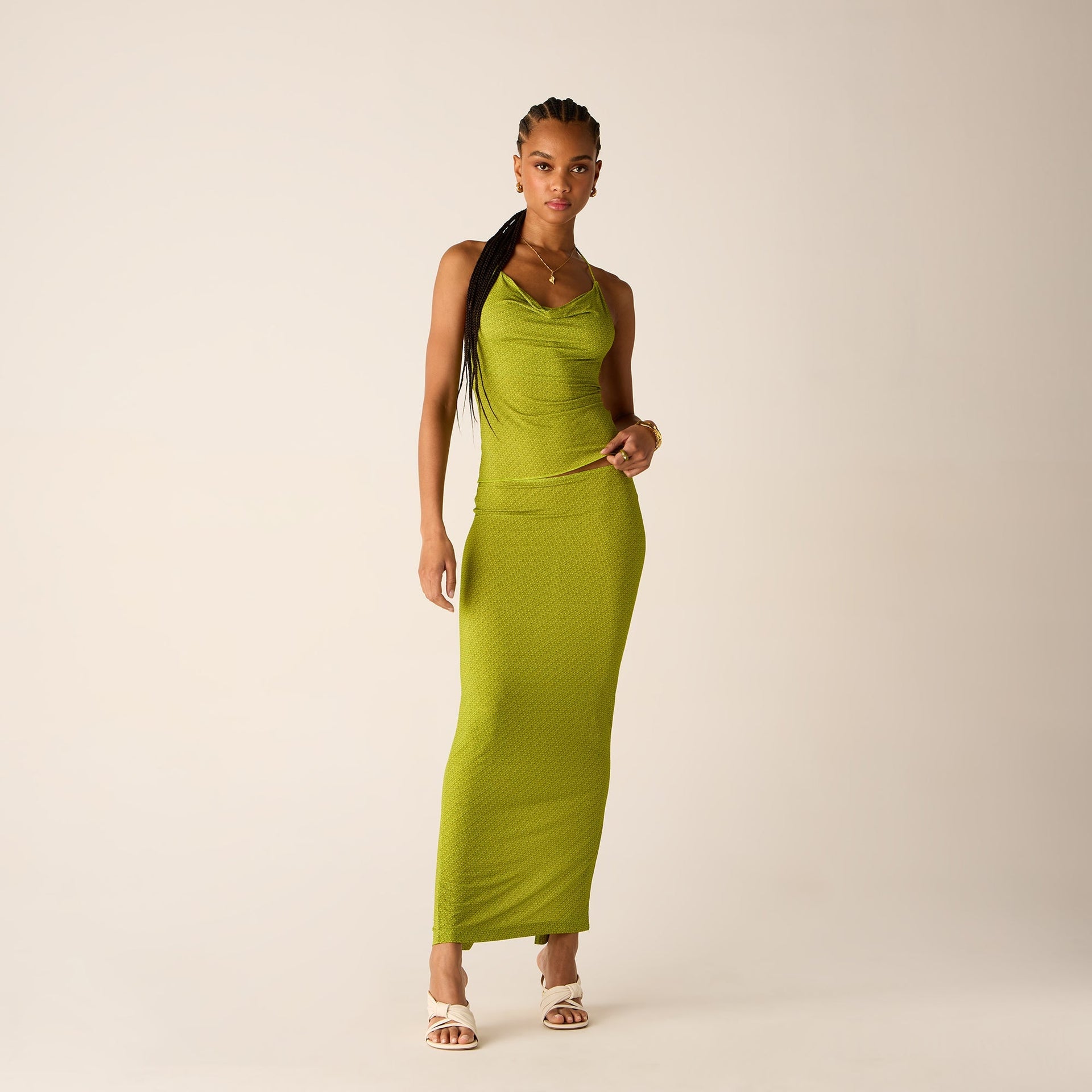 Kith Women Sori Micro Monogram Halter - Pistachio PH