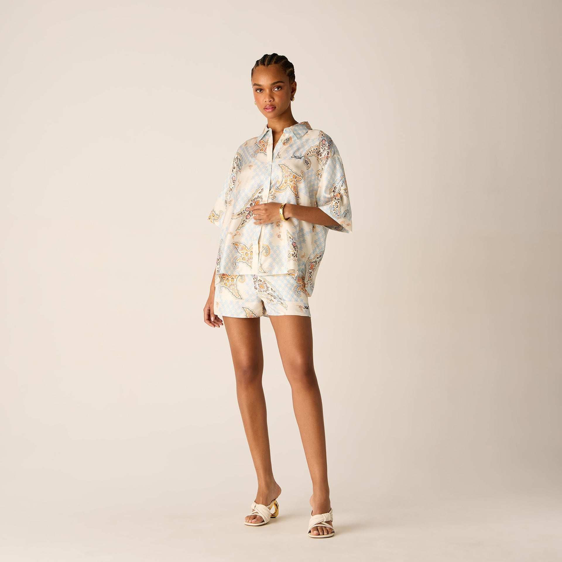 Kith Women Mari Crest Paisley Shirt - Silk