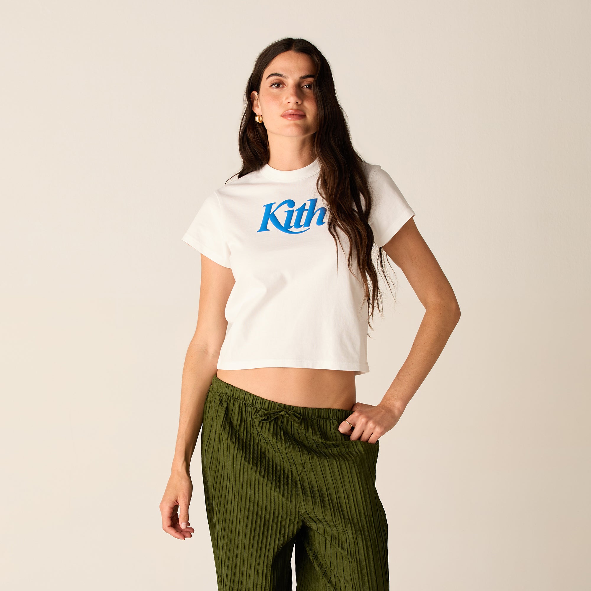 [[KITH] Swash Logo Mulberry Vintage Tee ロゴ半袖Tシャツ Kith Women Swash Logo Mulberry Vintage Tee - White – Kith Europe