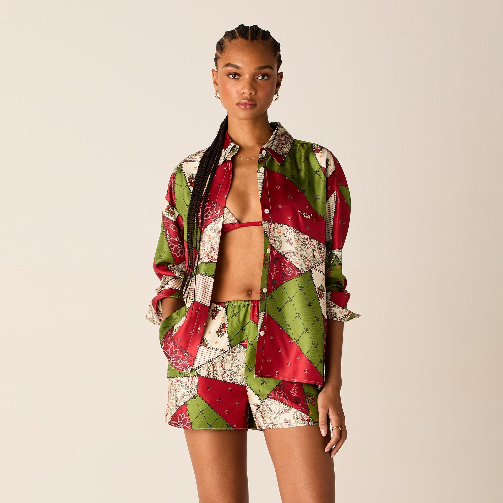 Kith Women Siena Patchwork Print Shirt - Kyoho