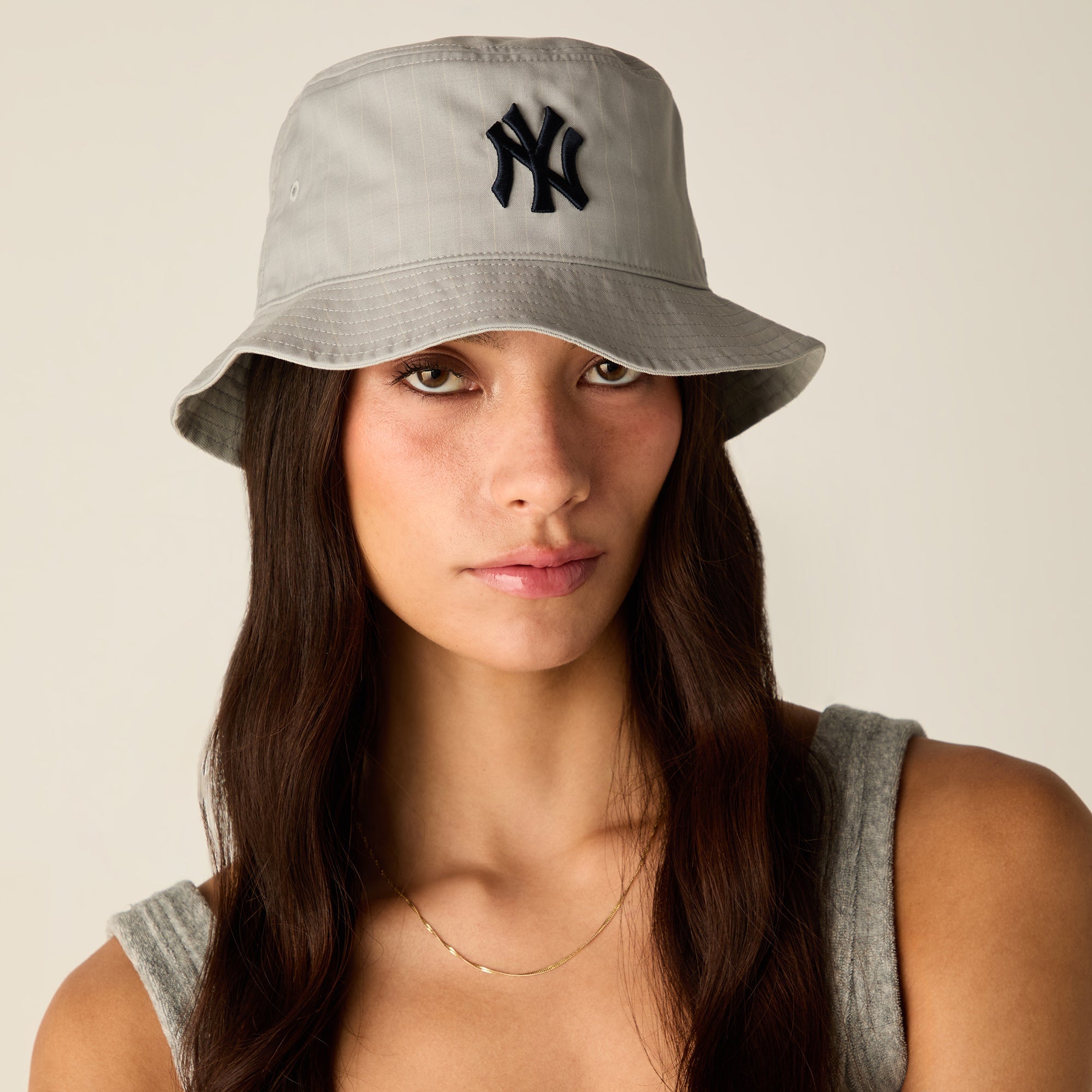 ●ANOETIC● NET BUCKET HAT_IVORY Kith Women & '47 for the New York Yankees Bucket Hat