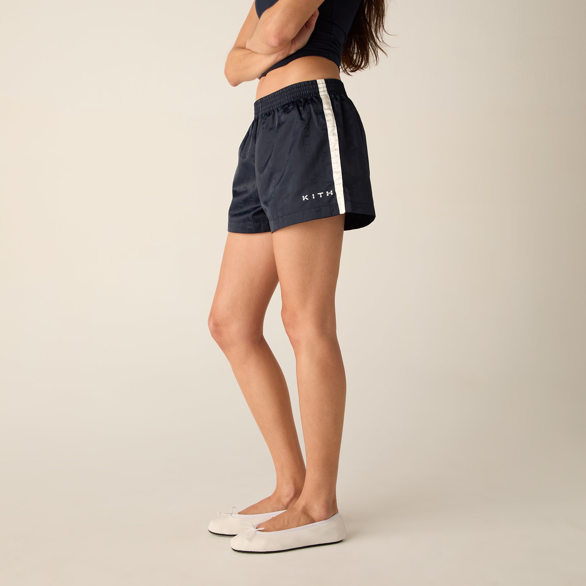 Kith レディース マイカピケロゴニットショートパンツ Kith Women Mica Pique Logo Knit Short - Royal