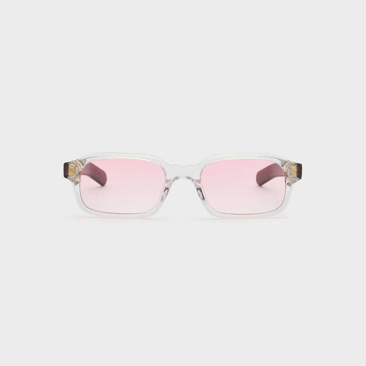 Flatlist Hanky Sunglasses - Crystal Burgundy / Light Pink Lens