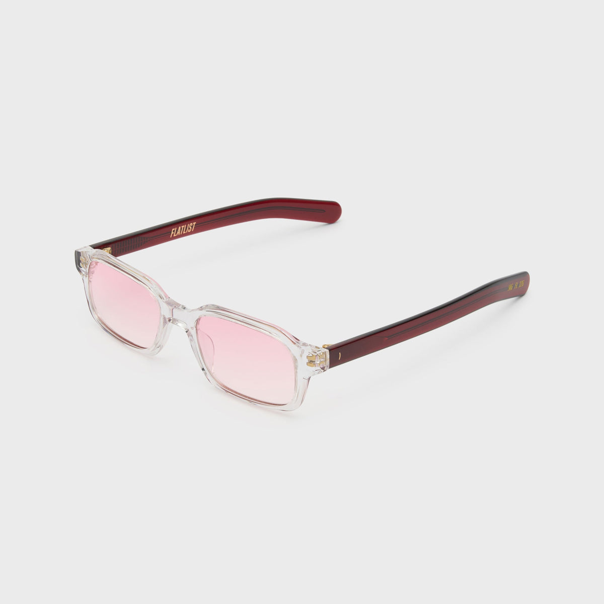 Flatlist Hanky Sunglasses - Crystal Burgundy / Light Pink Lens