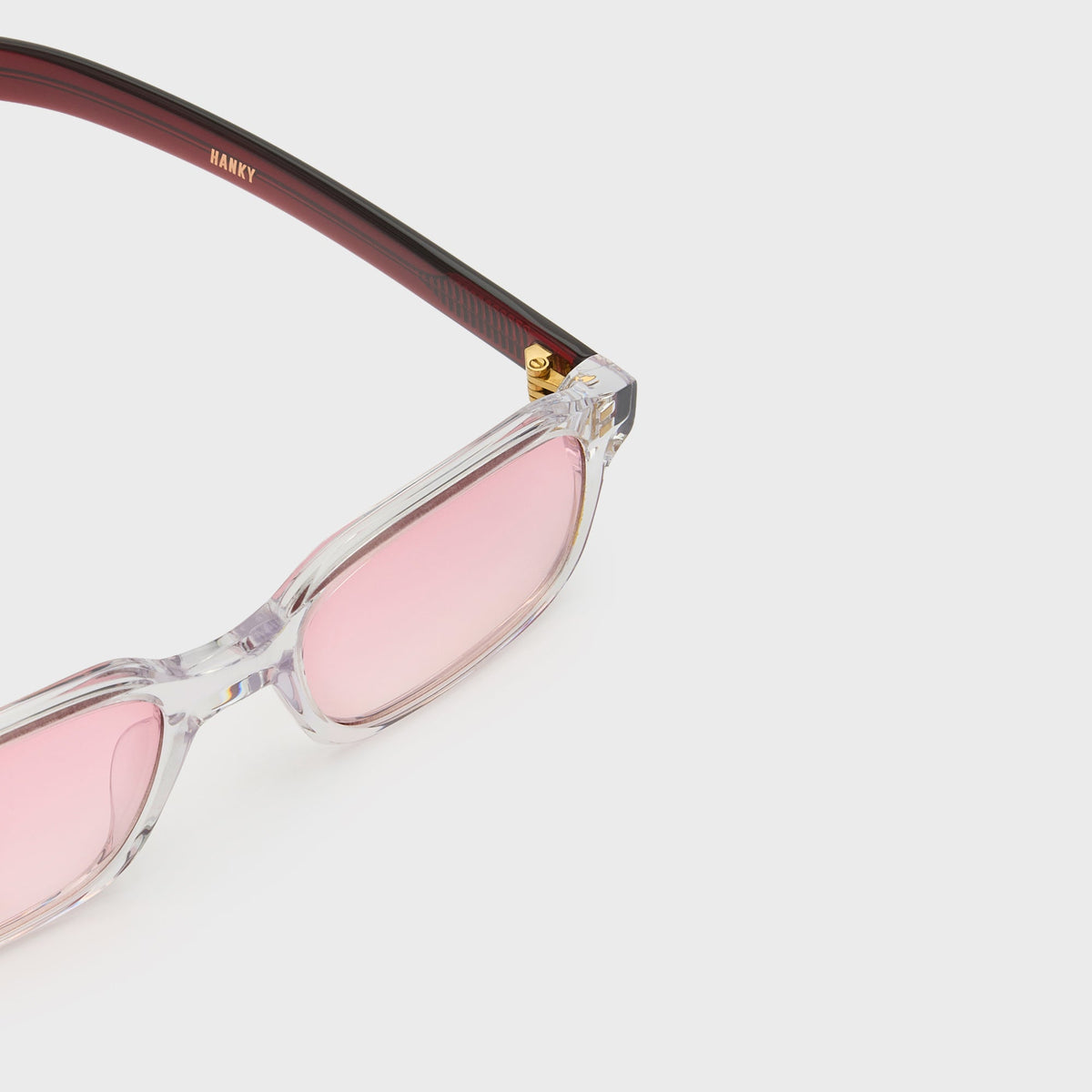Flatlist Hanky Sunglasses - Crystal Burgundy / Light Pink Lens