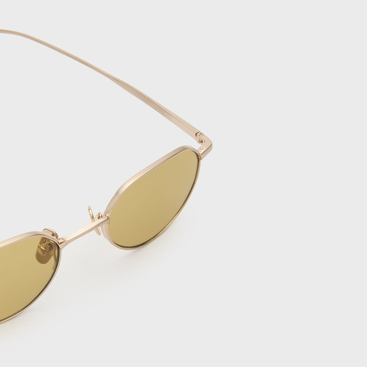 Flatlist Lucien Sunglasses - Brushed Gold / Smoked Olive Lens