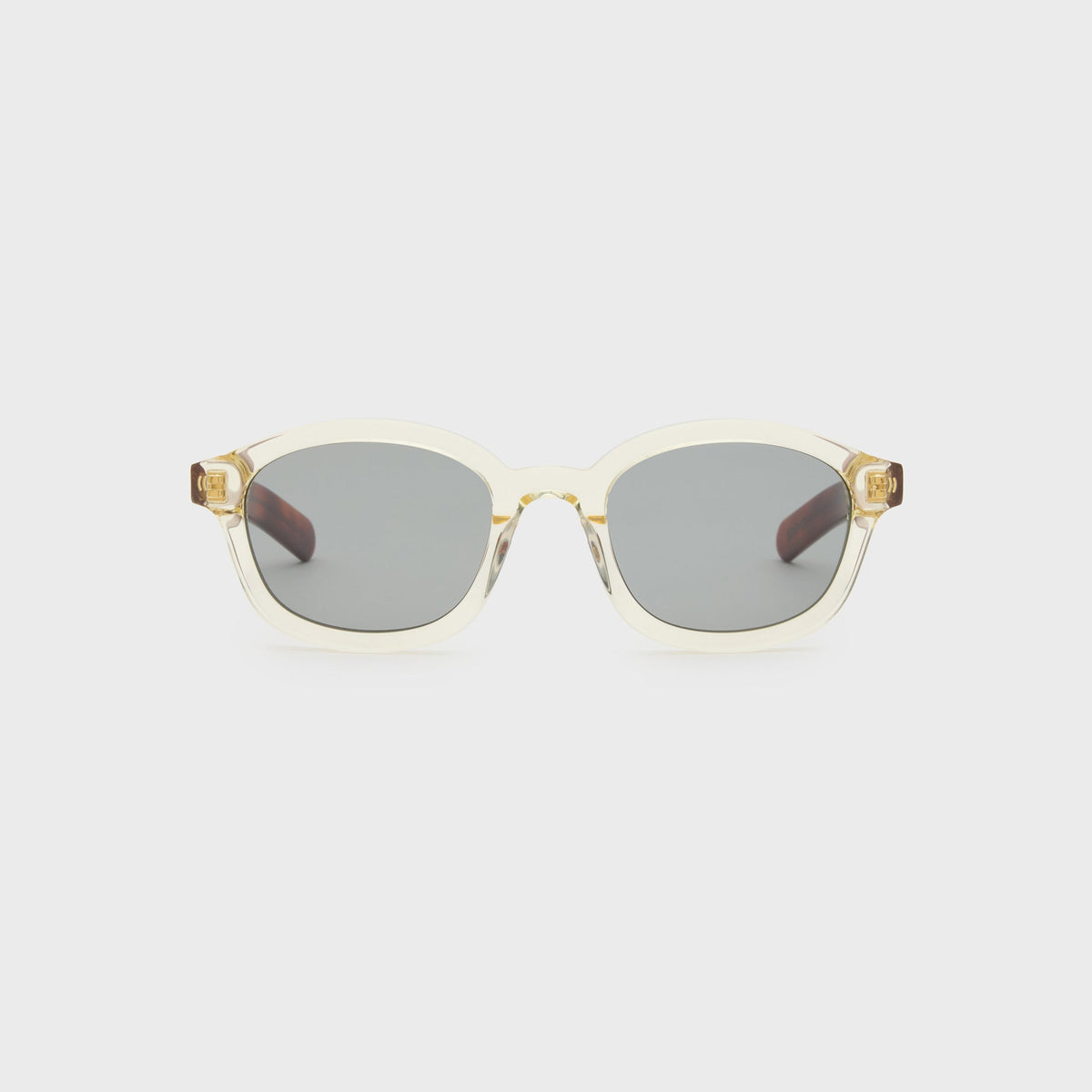 Flatlist Theo Sunglasses - Crystal Yellow Classic Havana / Solid Grey Lens