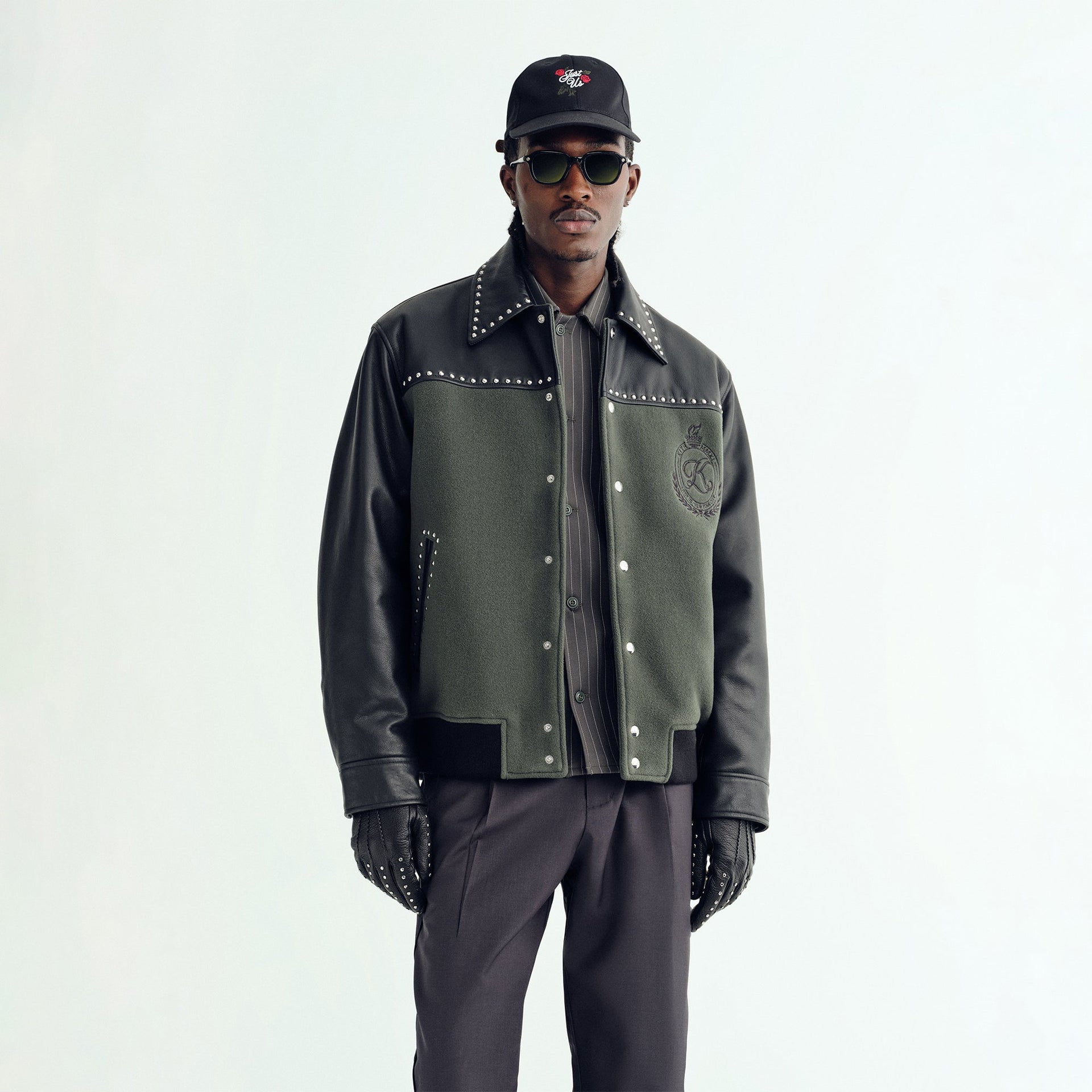 Kith Leather Combo Varsity Jacket - Machine