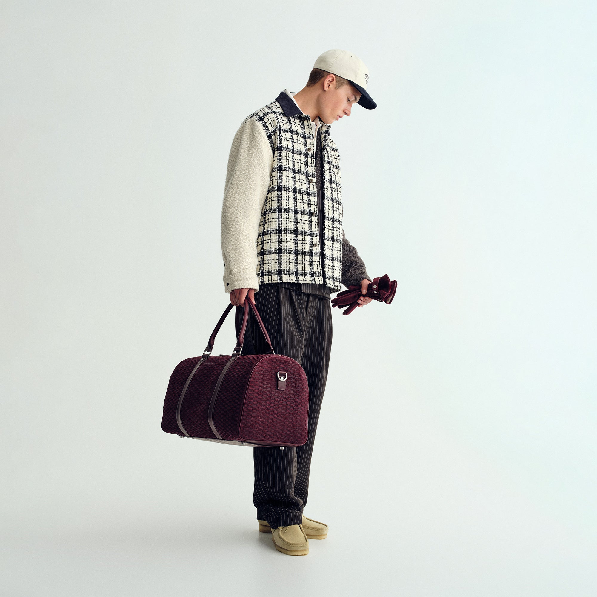 Kith Mixed Tweed Boxy Collared Overshirt - Sandrift – Kith Europe