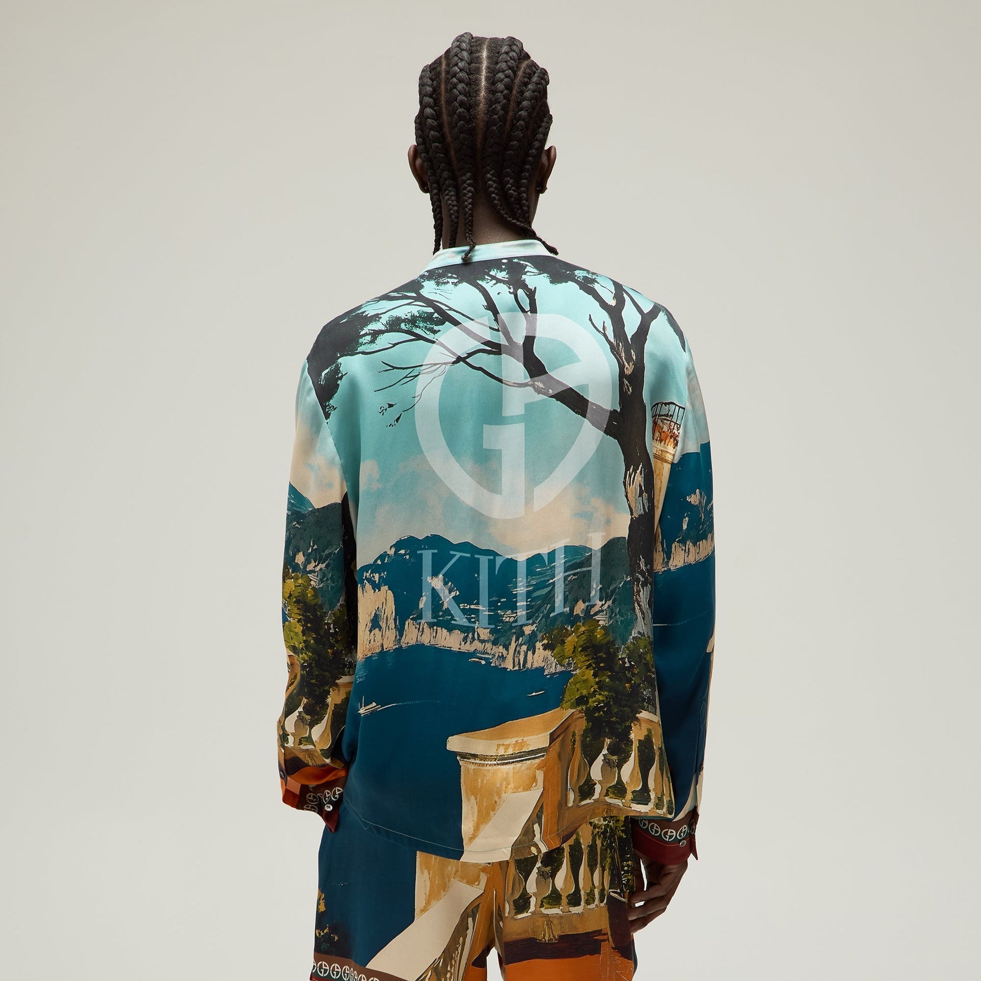Giorgio Armani & Kith Capri Long Sleeve Zip-Up Shirt - Multi PH