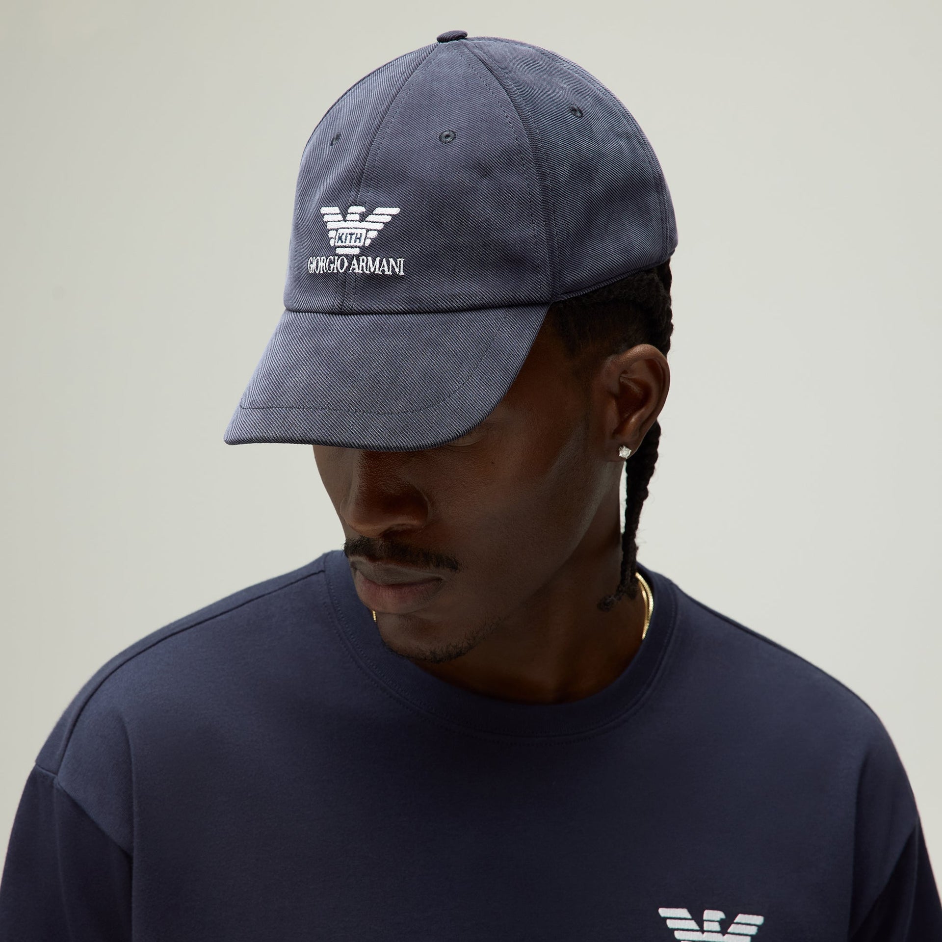 Giorgio Armani & Kith Cupro Jersey Classic Cap - Nocturnal PH