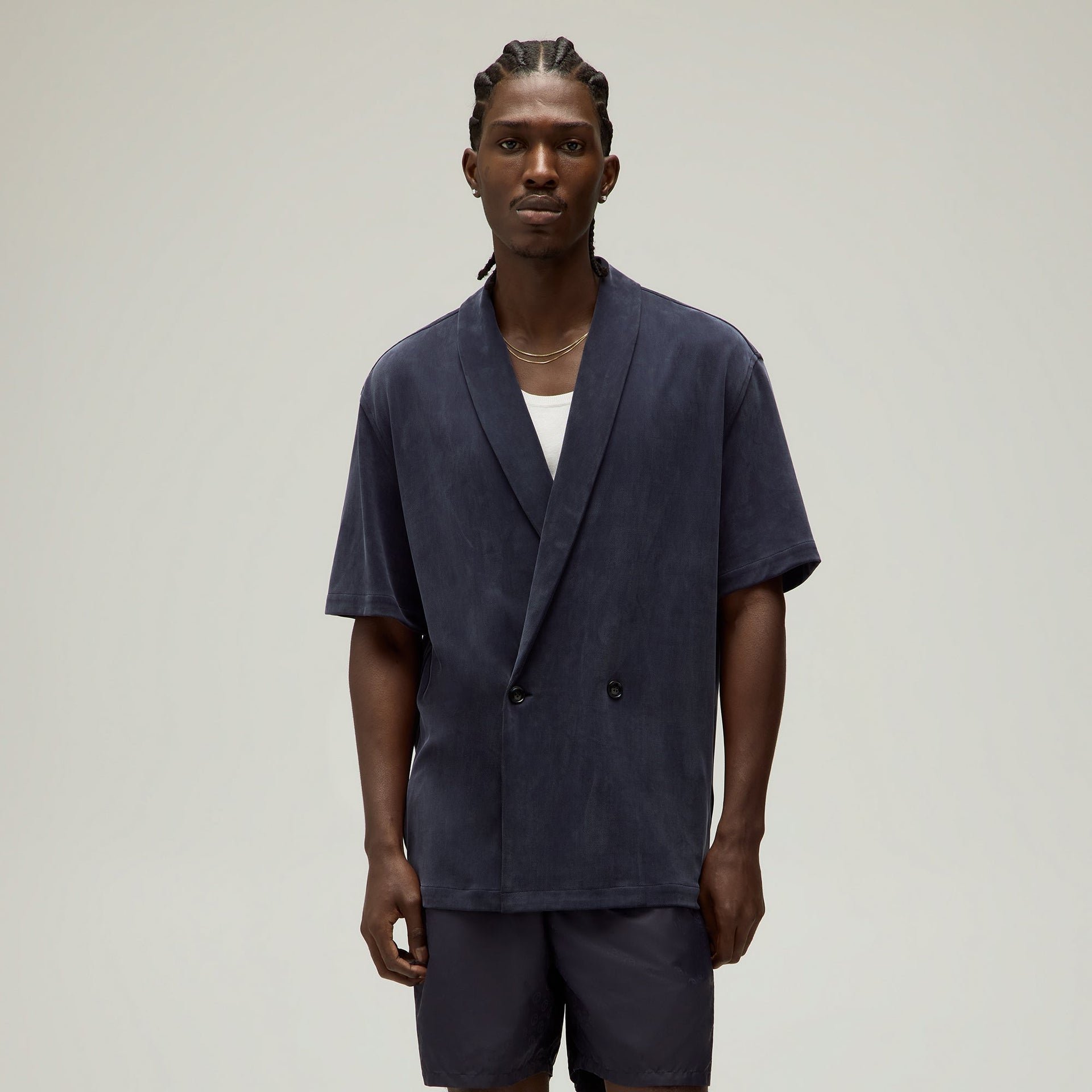 Giorgio Armani & Kith Short Sleeve Thompson Crossover Shirt - Nocturnal PH
