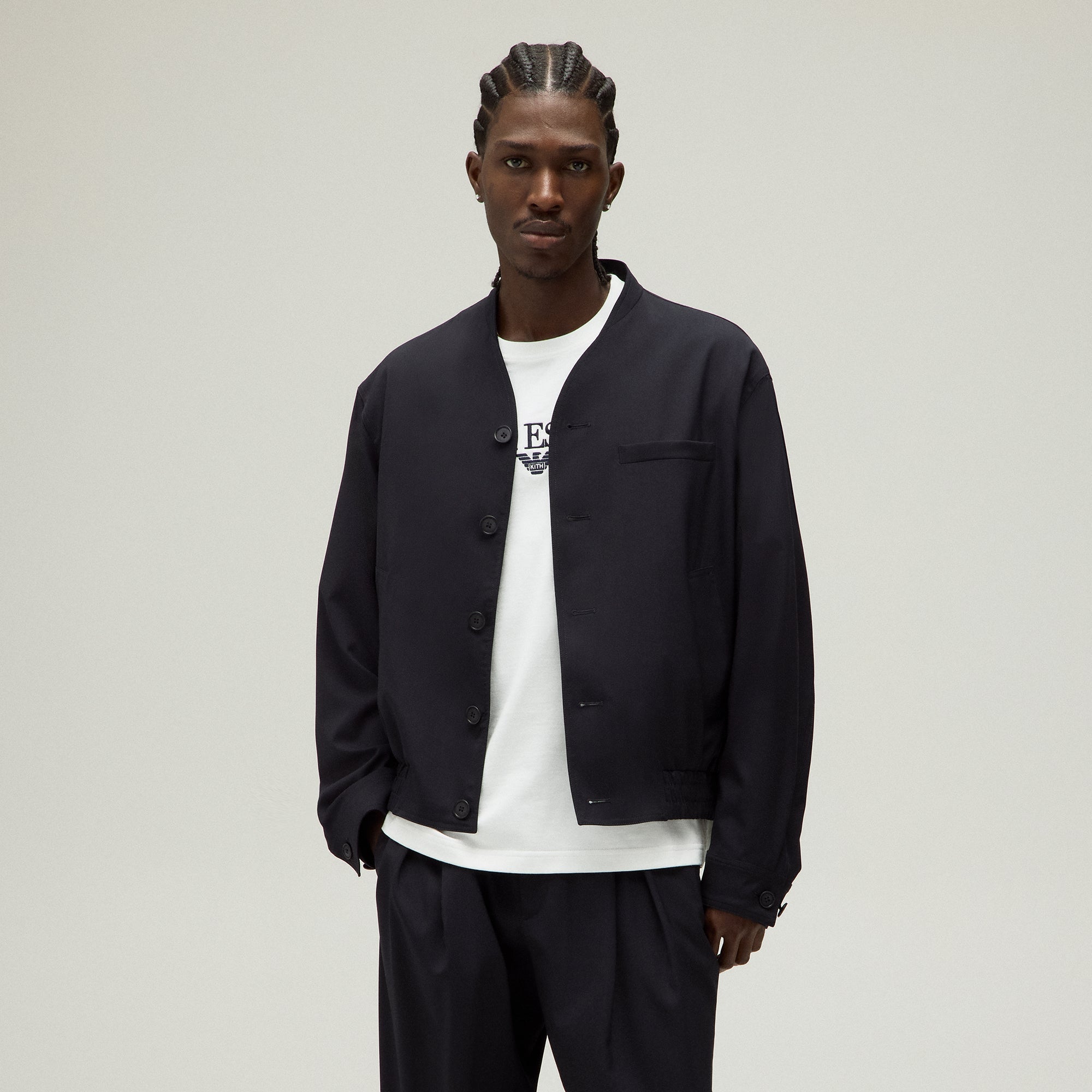 KITH キス ショールカラー ベッカーコート グレー M KITH キス ショールカラー ベッカーコート グレー M