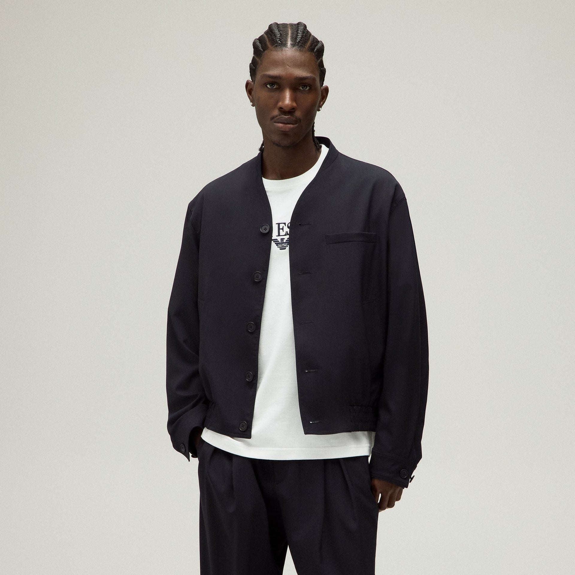 Giorgio Armani & Kith Collarless Bomber Jacket - Admiral PH