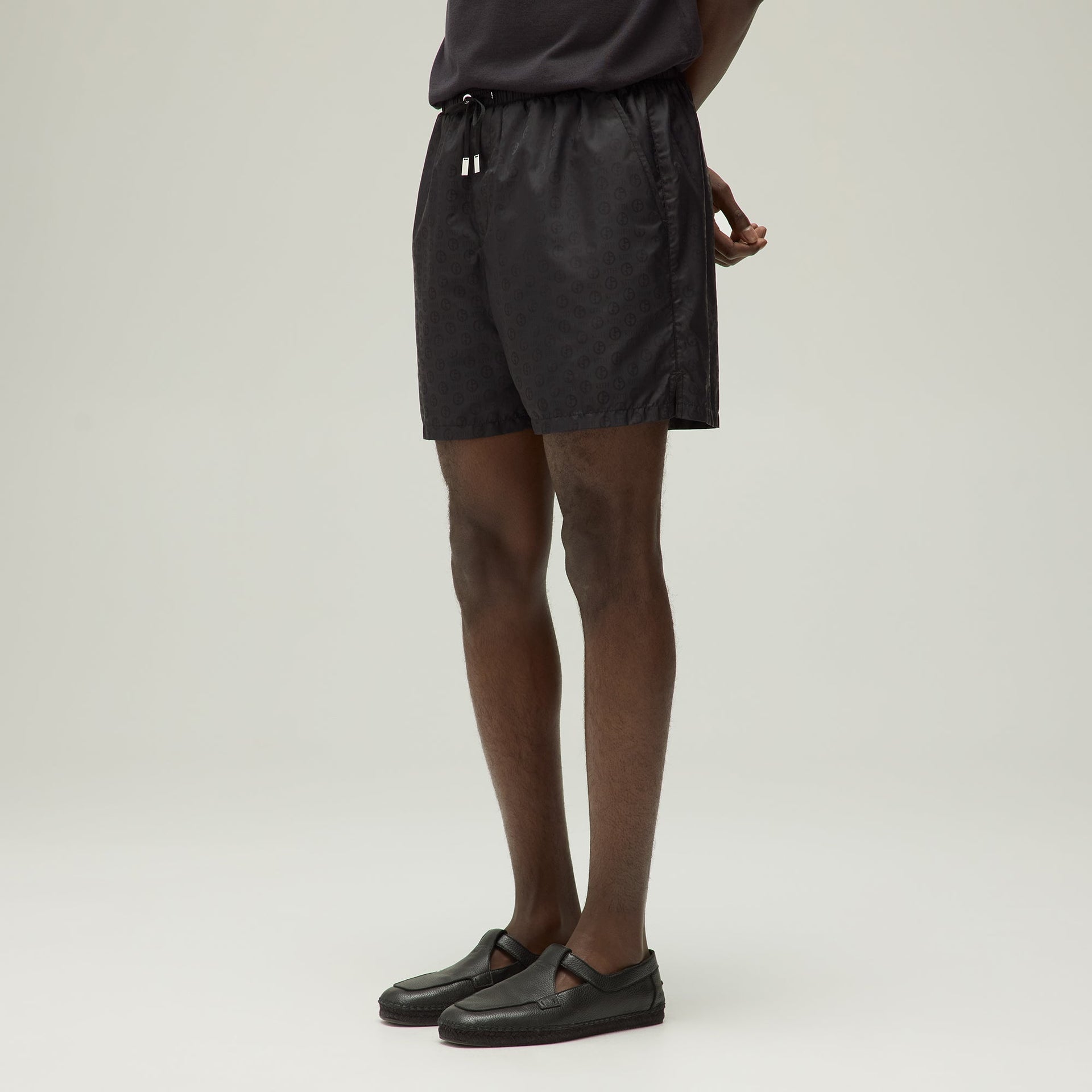 Giorgio Armani & Kith Jacquard Collins Swim Short - Black PH