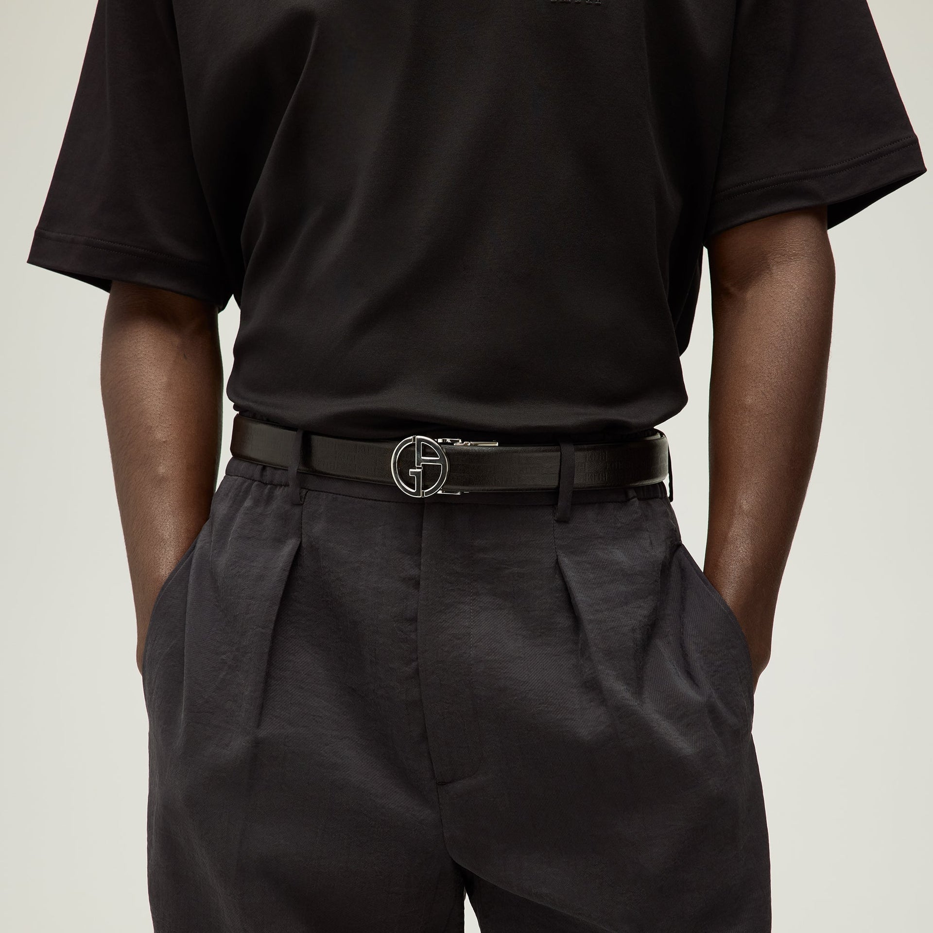 Giorgio Armani & Kith Reversible Leather Belt - Black PH