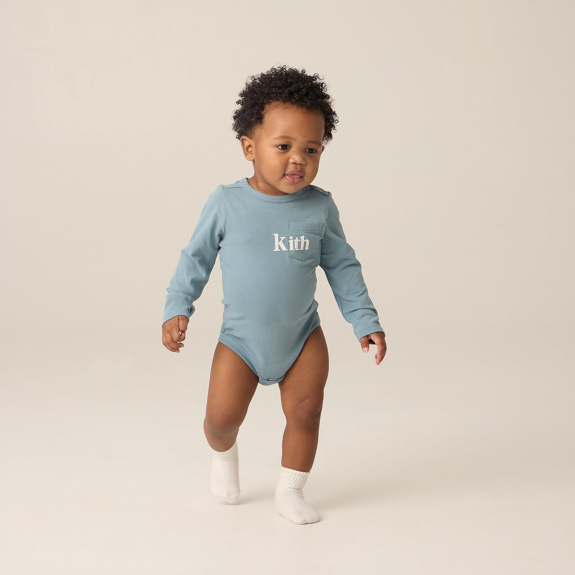 Kith Baby Long Sleeve Quinn Bodysuit - Reef