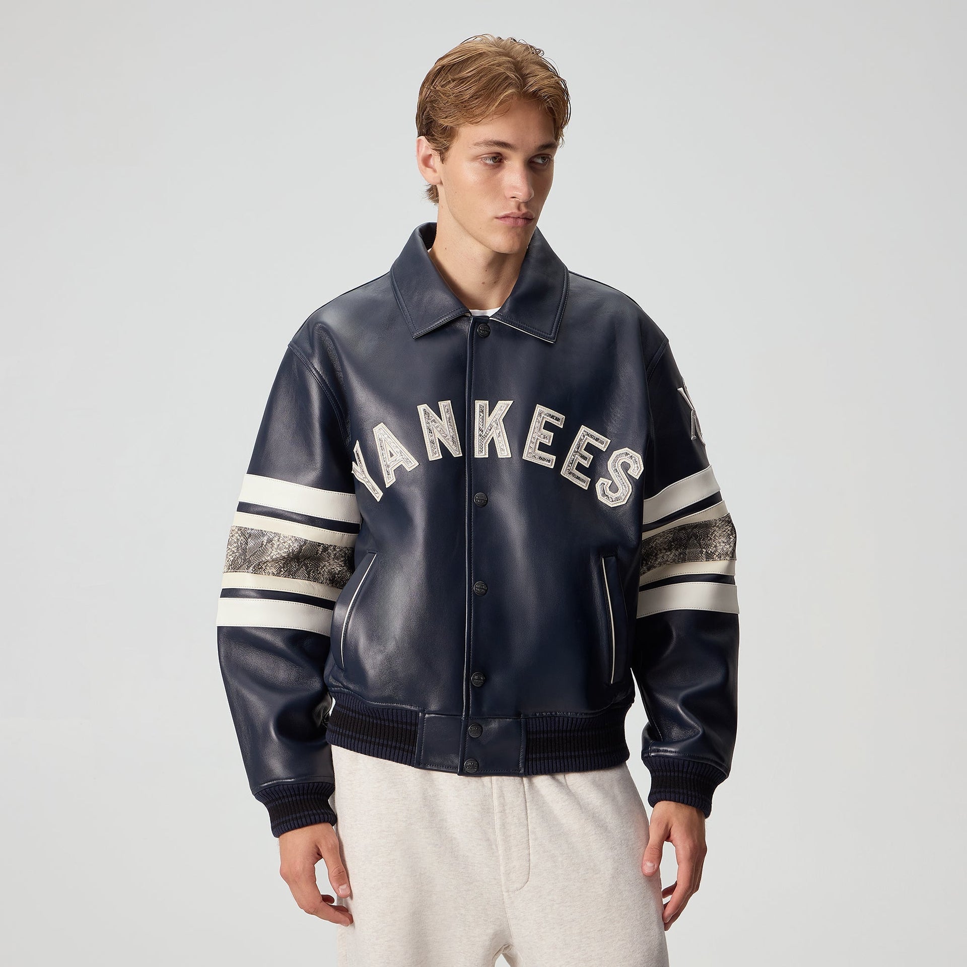 Kith & AVIREX for the New York Yankees Leather Jacket - Nocturnal / Snake - PH