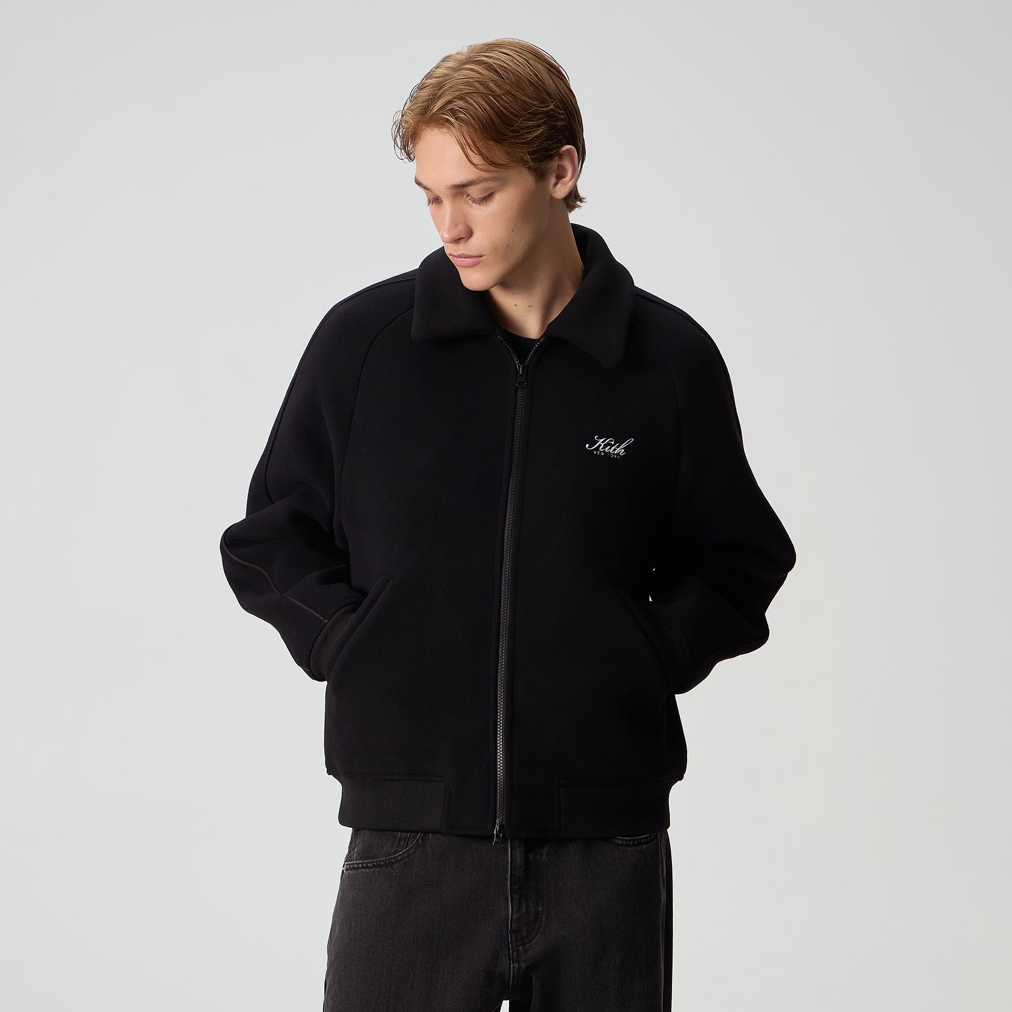 Kith for the New York Yankees Melton Wool Raglan Varsity Jacket