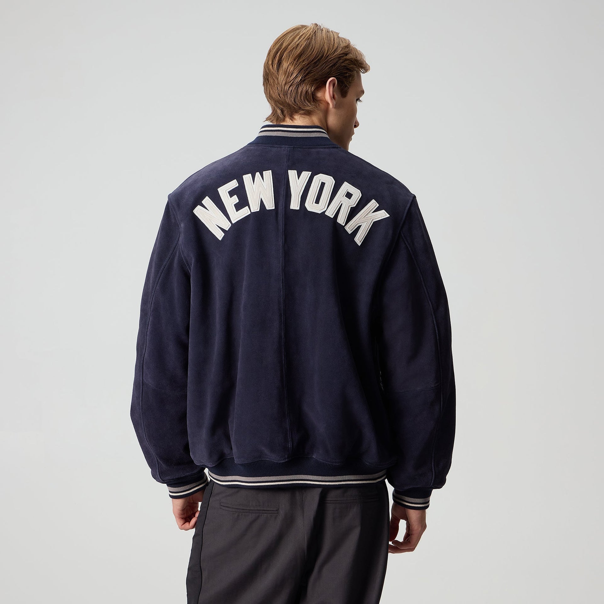 Kith for the New York Yankees Suede Porter Bomber Jacket - Nocturnal - PH