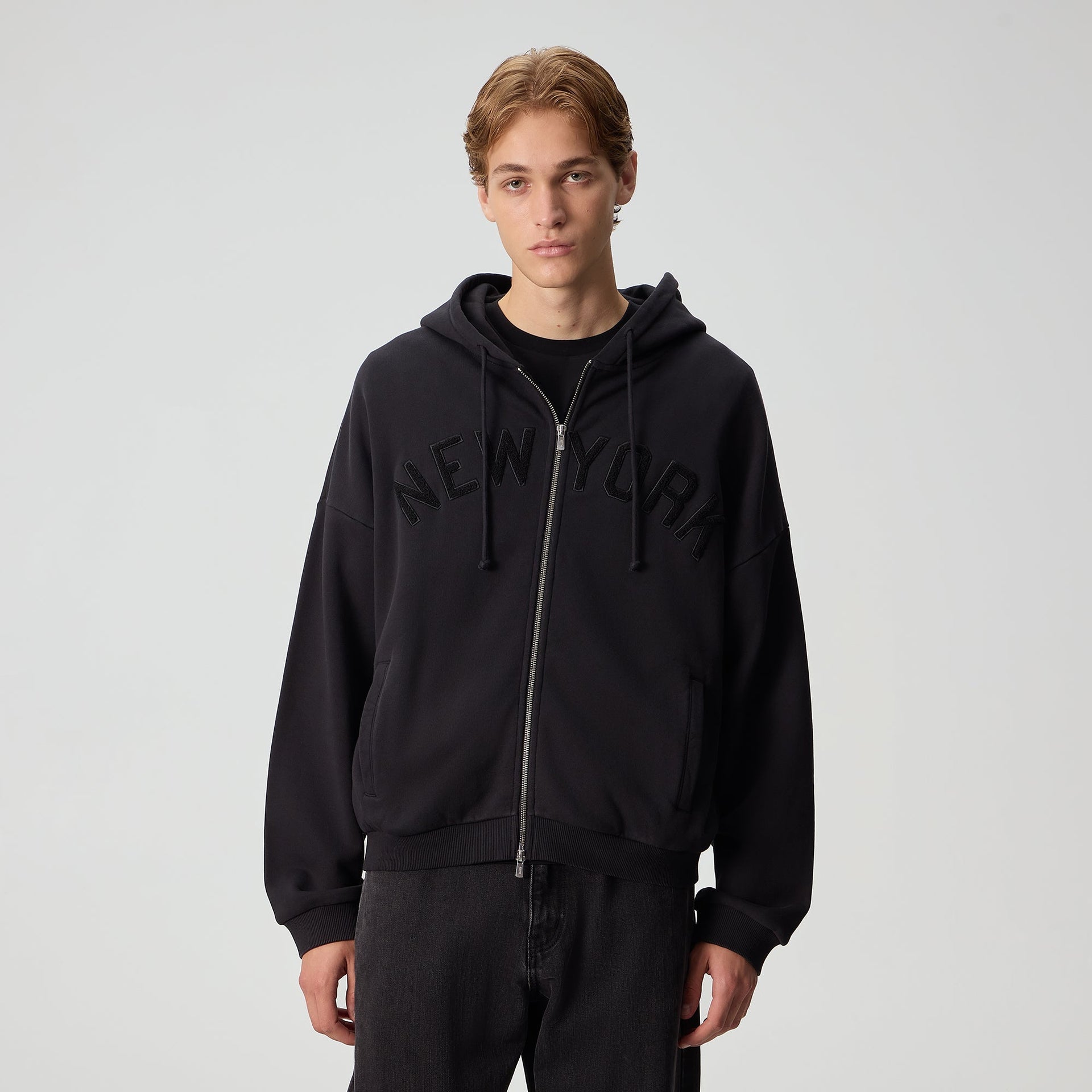 Kith for the New York Yankees Braxton Full Zip Hoodie - Black