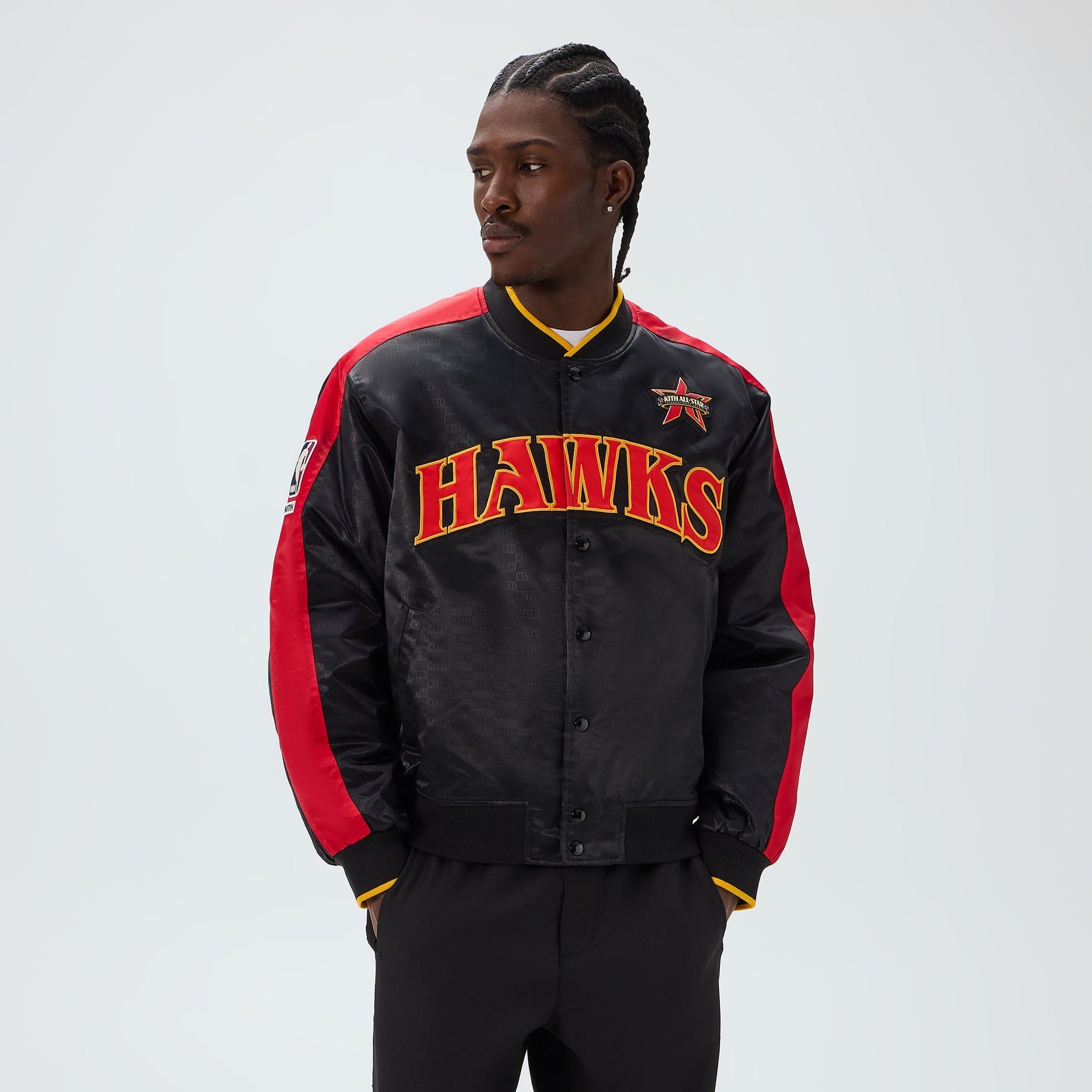 Kith for NBA All-Star Atlanta Hawks Bomber Jacket - Black
