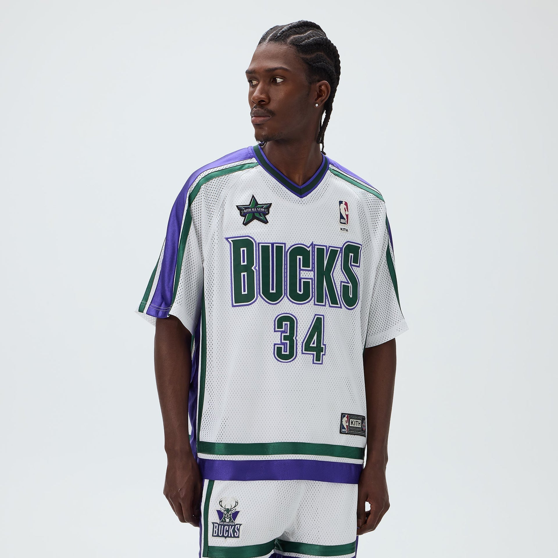 Kith for NBA All-Star Milwaukee Bucks Leon Shirt - White
