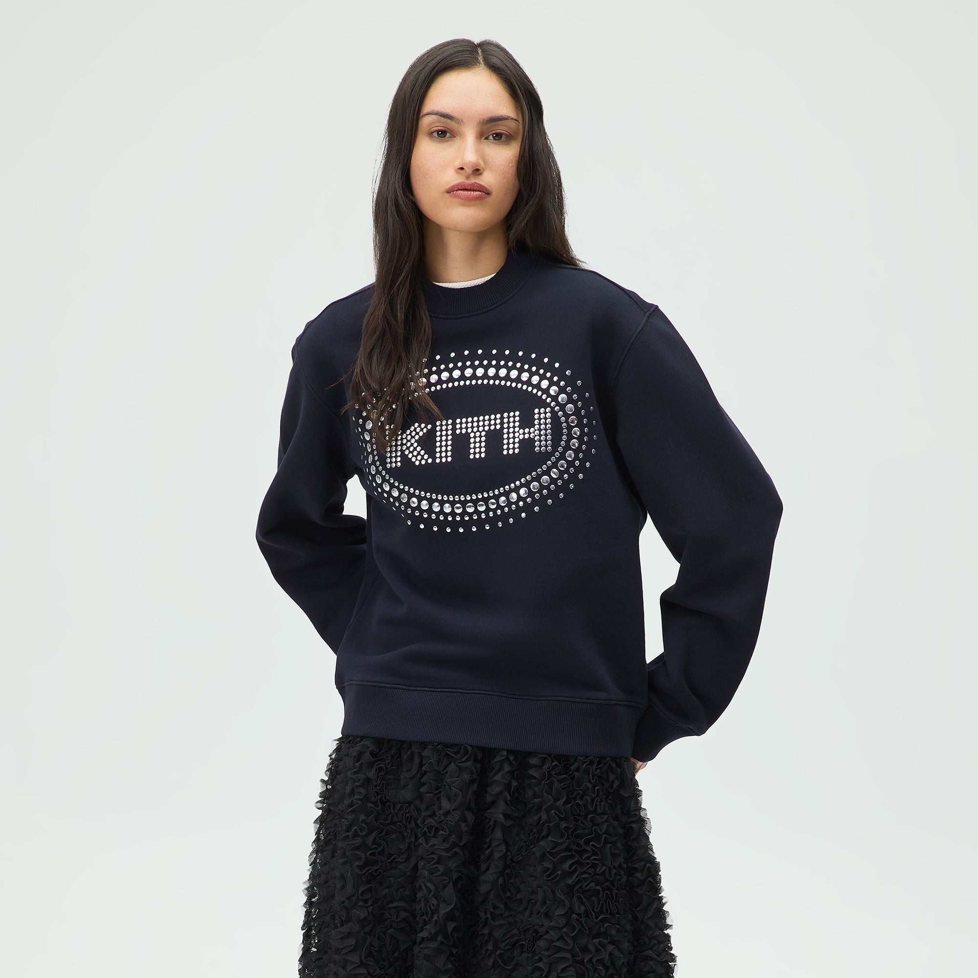 KITH (キス) ■ ③ 22080061000240 KITH W ELYSE MOCK NECK LS SWEATER　KHW030180 レディース ブラウン M Womens Apparel - Crewnecks | Kith Europe
