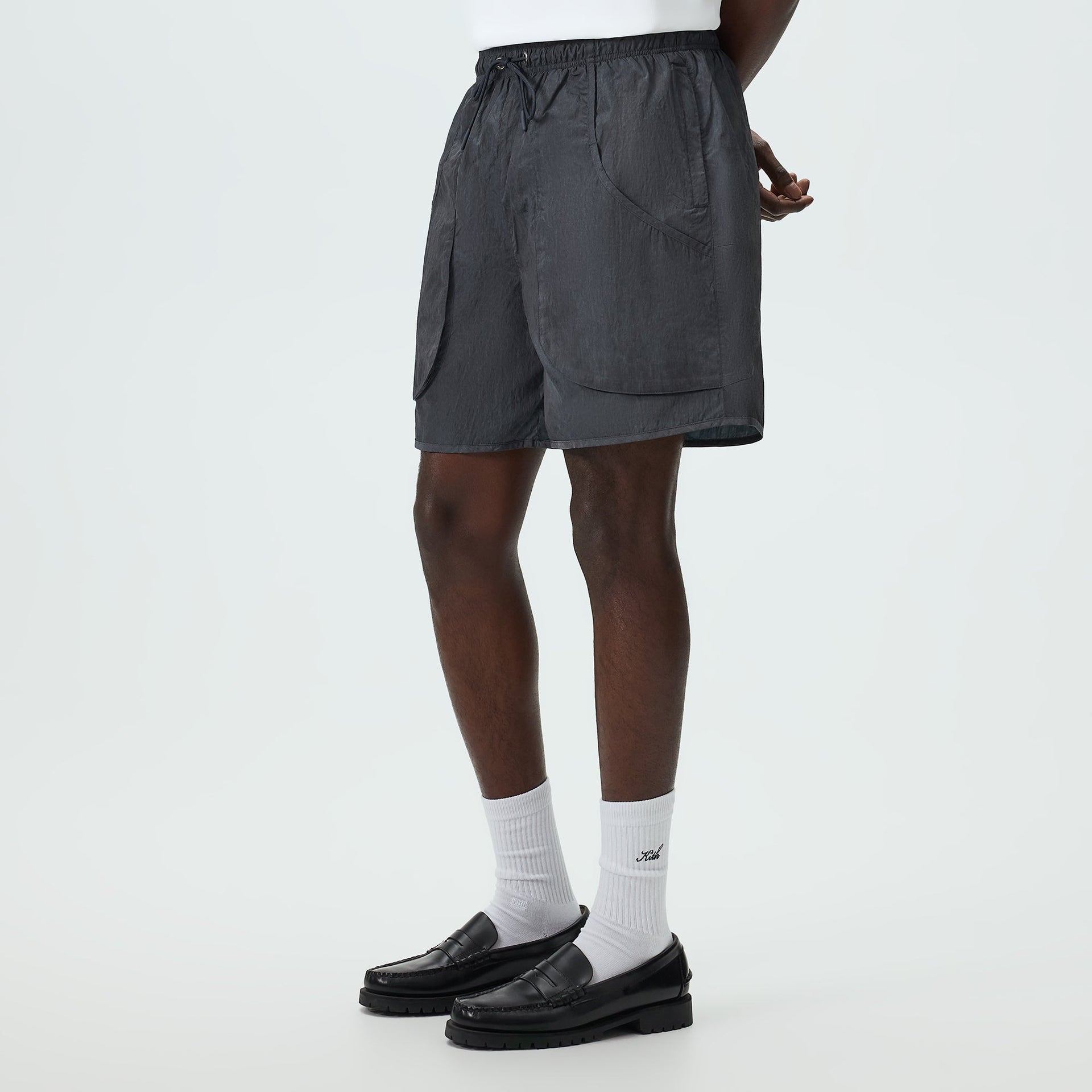 Kith Garment Dyed Wrinkle Nylon Fowler Short - Thunder
