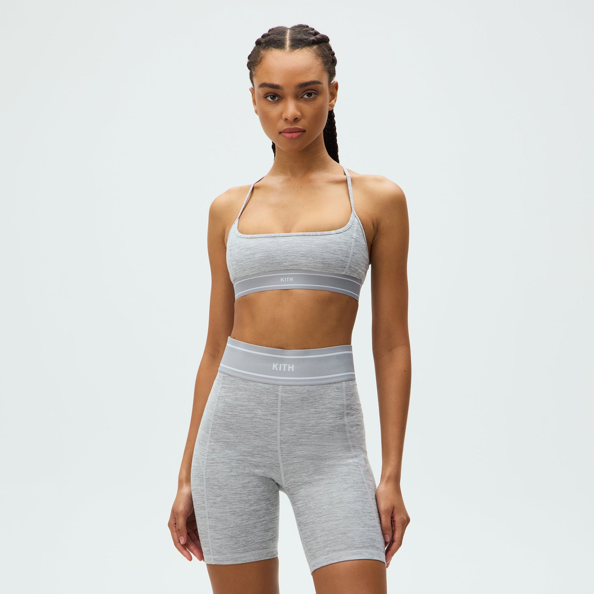 Kith Women Lana Biker Short - Cool Heather Grey