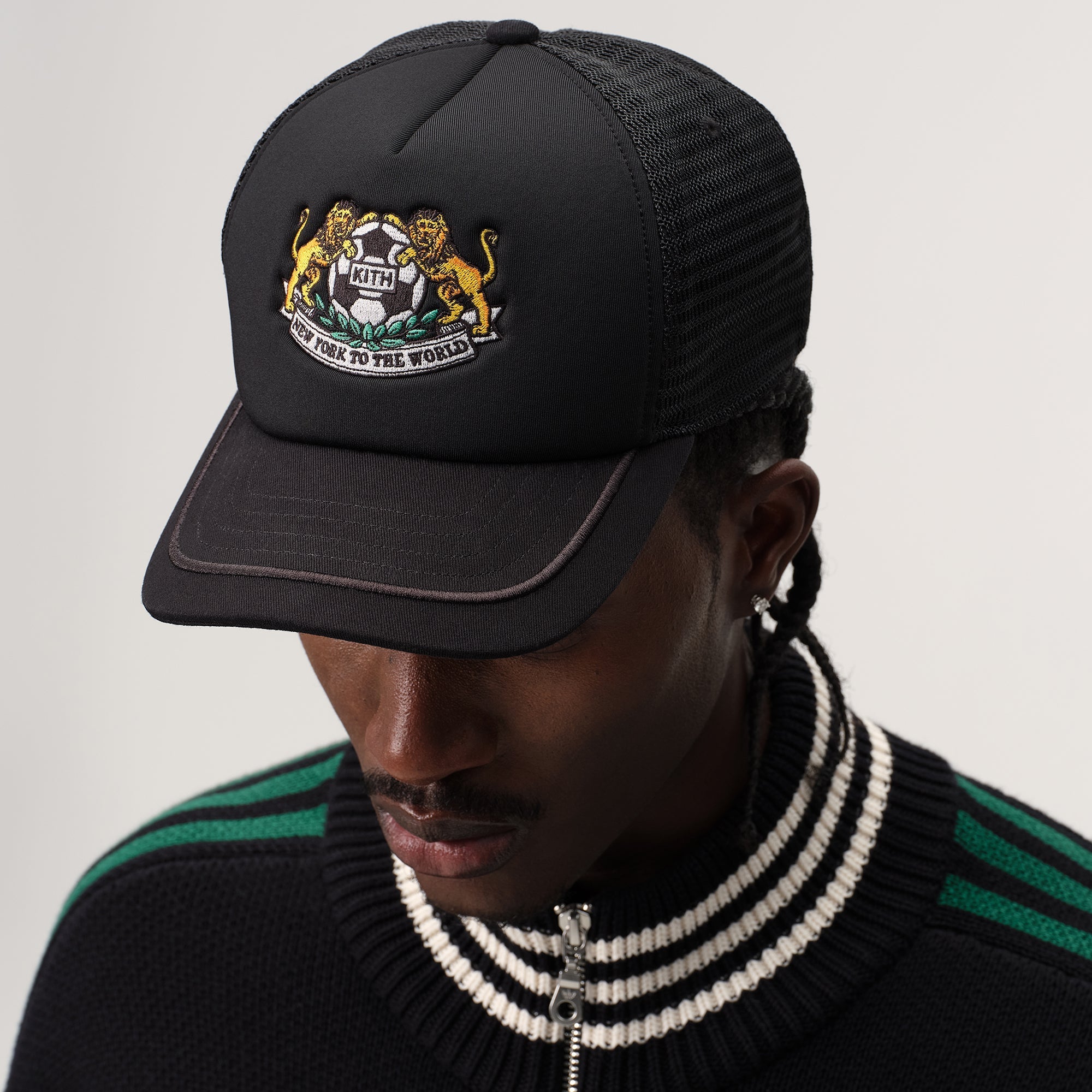 【KITH】 NYLON BUCKET HAT / NAVY ［新品・未使用］ Kith x Wilson Pro Staff Bucket Hat Sandrift - FW21 - JP