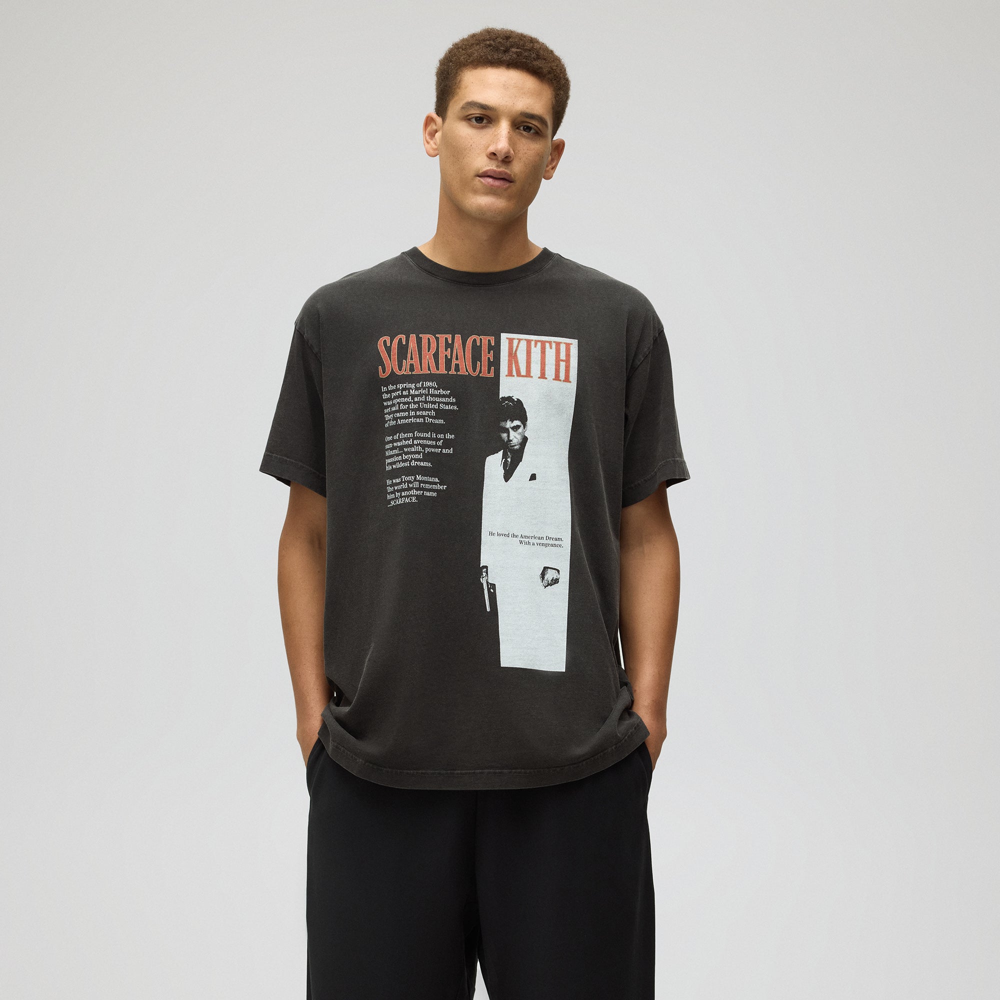 トップス Kith Scarface Film Poster Vintage Tee Kith x Scarface Film Poster Vintage Tee Black Men's - SS25 - US
