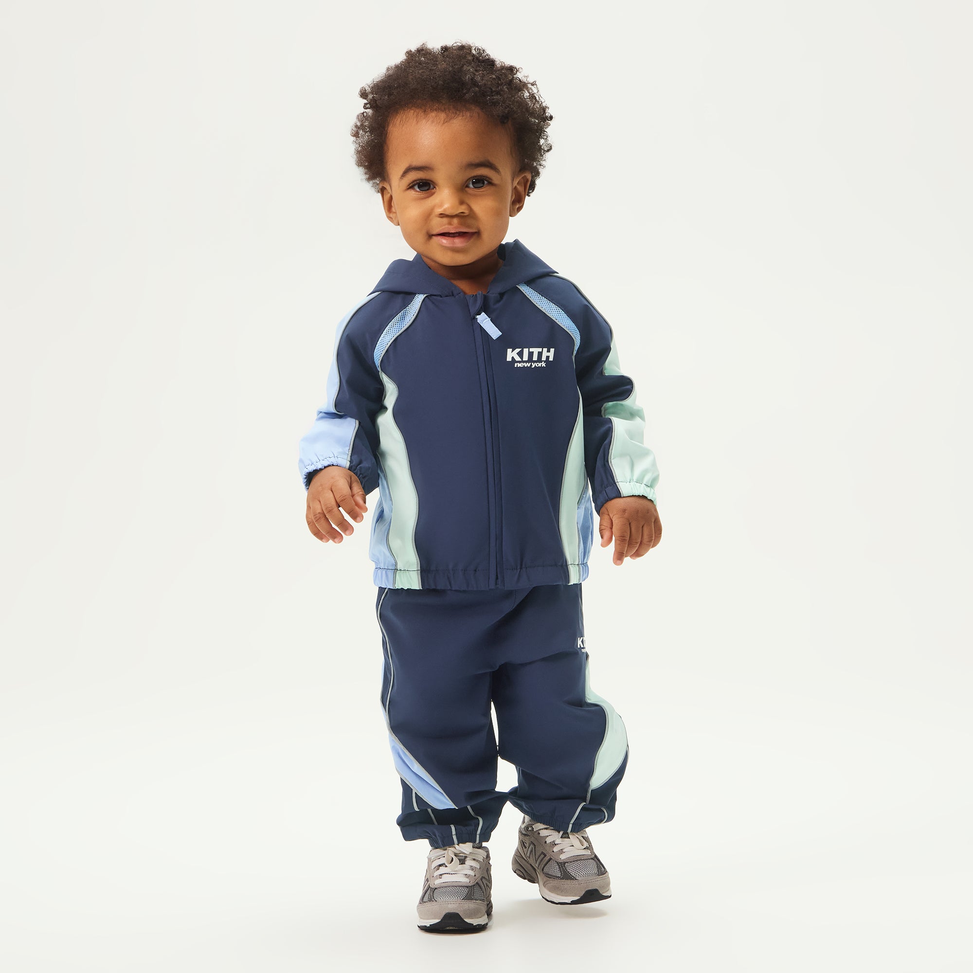 し*ー様 KITH Kids Blocked Track Jacket ナイロン Kith Kids Blocked Hooded Milo Track Jacket - Nocturnal – Kith Europe