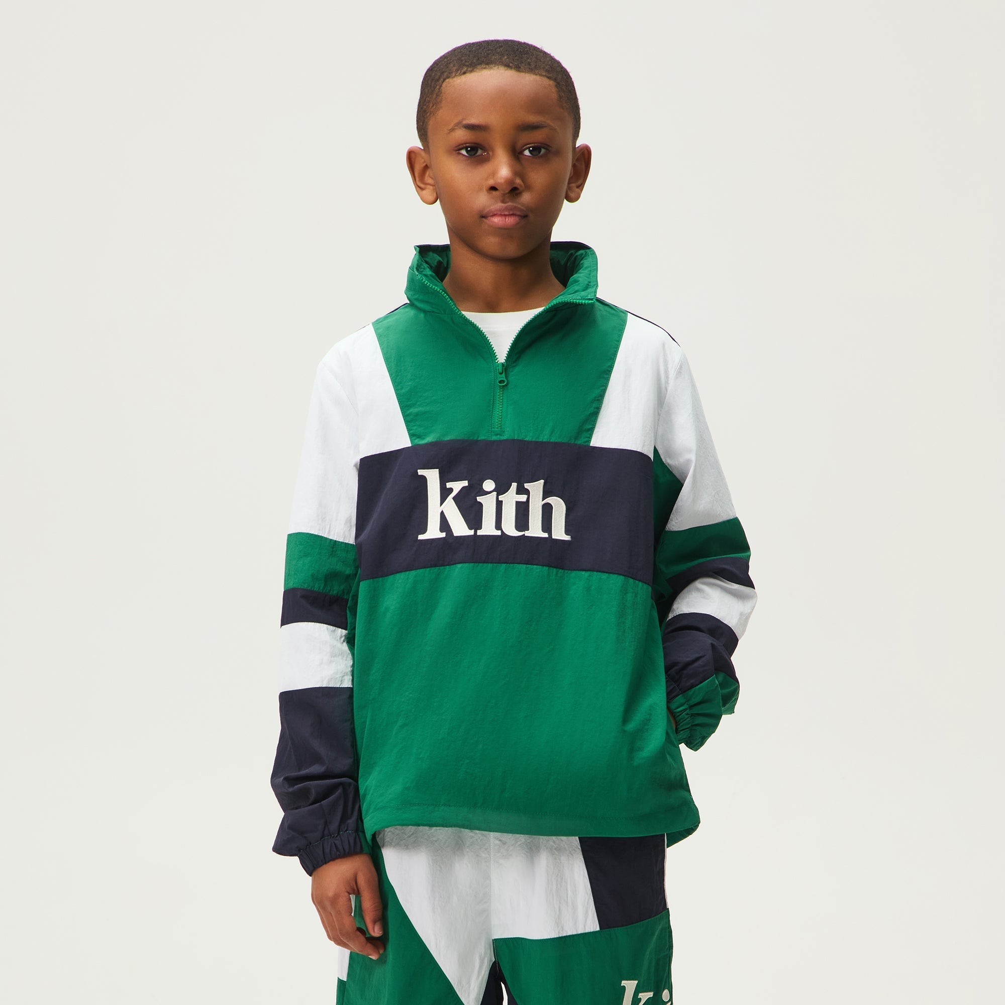 Kith Kids Blocked Linden Harrison Pullover - Newt – Kith Europe